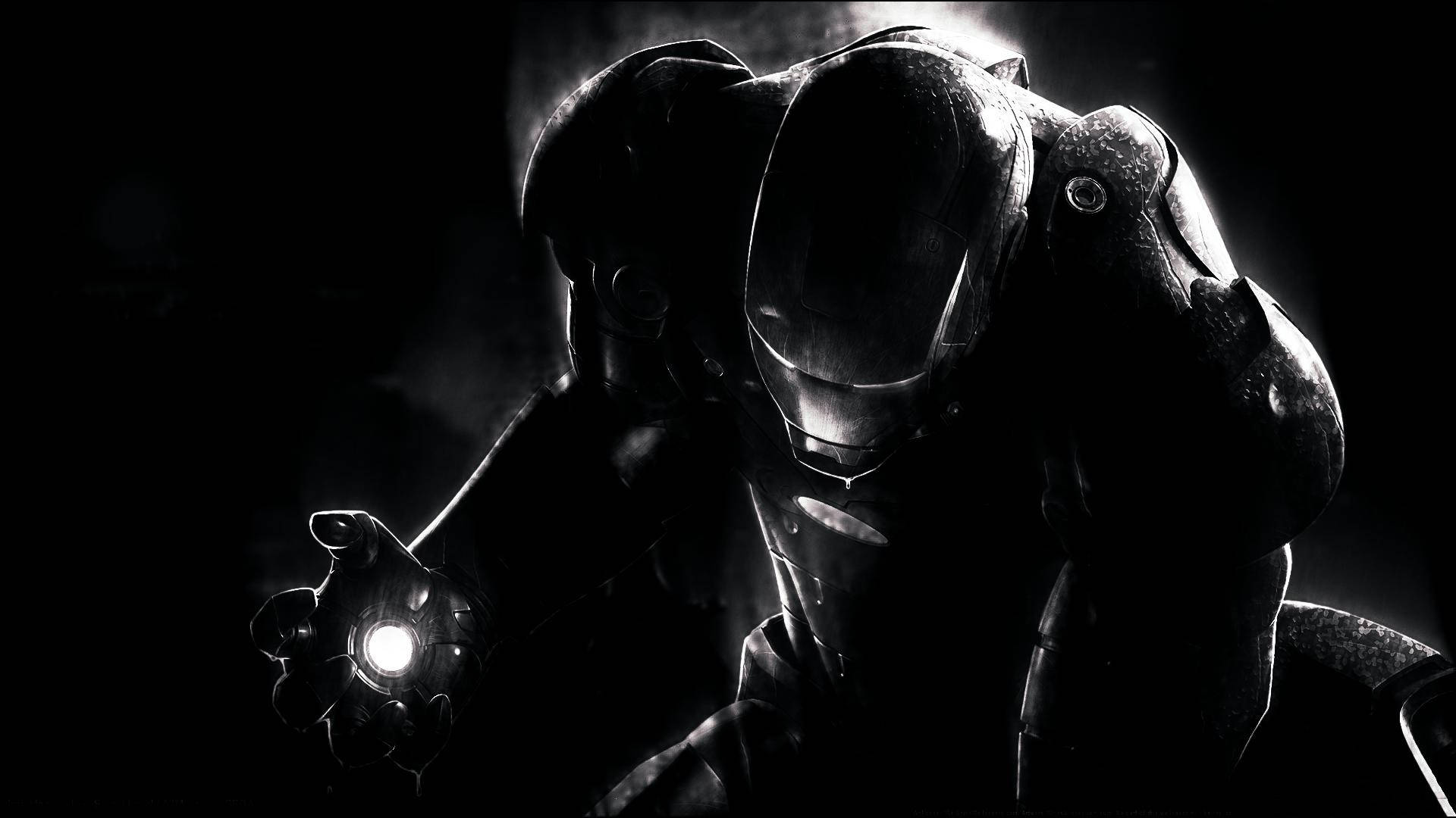 Iron Man Negru și Cool Fundal