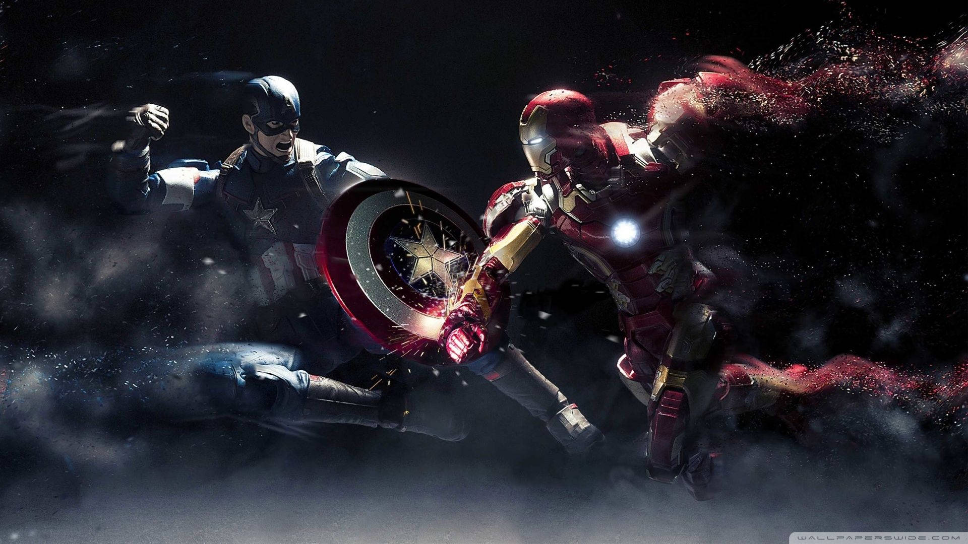 Iron Man și Captain America Fundal