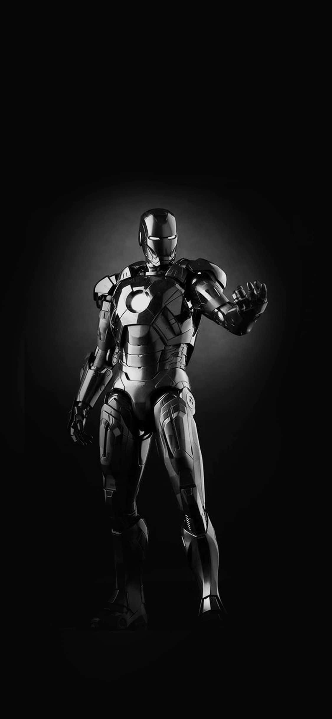 Iron Man Silver iPhone X Fundal