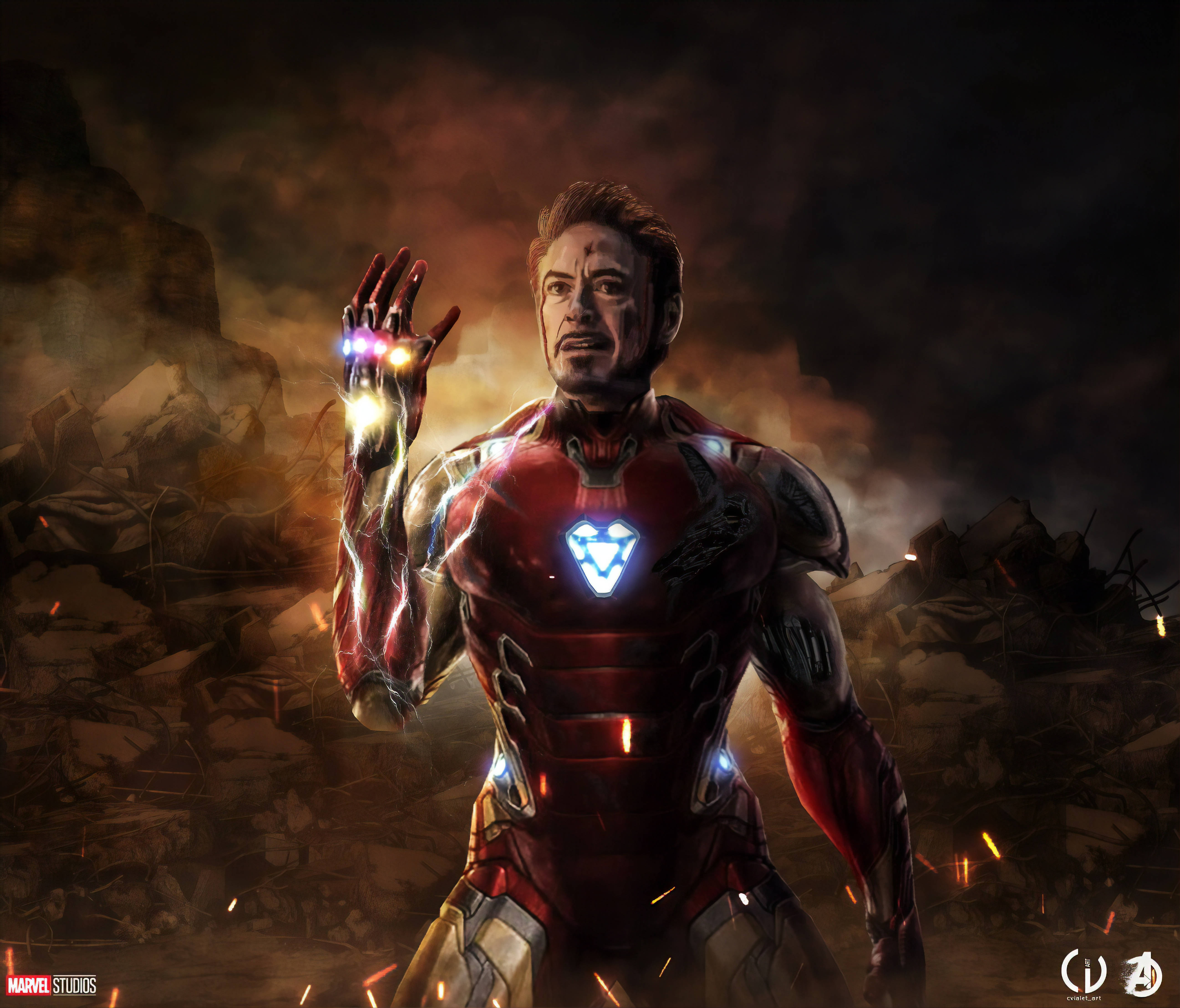 Iron Man Snap 4K Marvel pentru iPhone Fundal