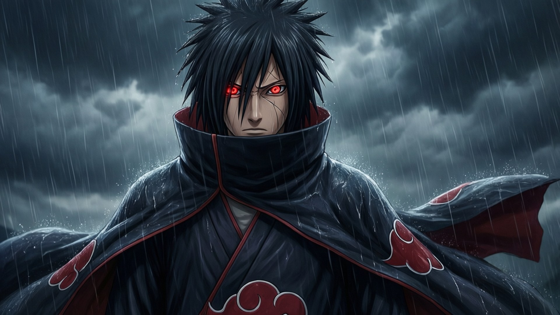 Itachi în Ploaie Fundal