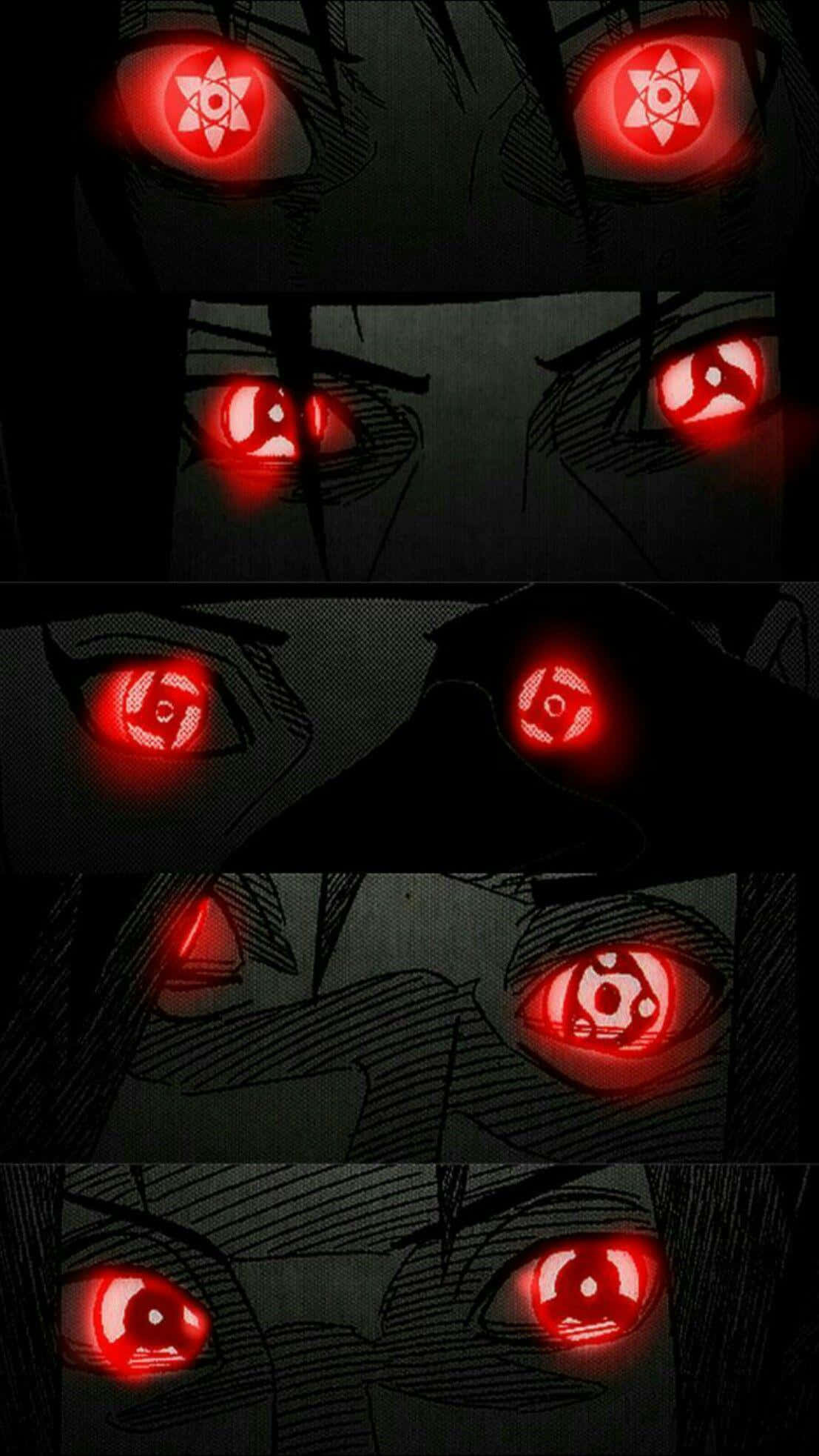 Itachi Mangekyou Sharingan Diverse Strălucitoare Roșii Fundal