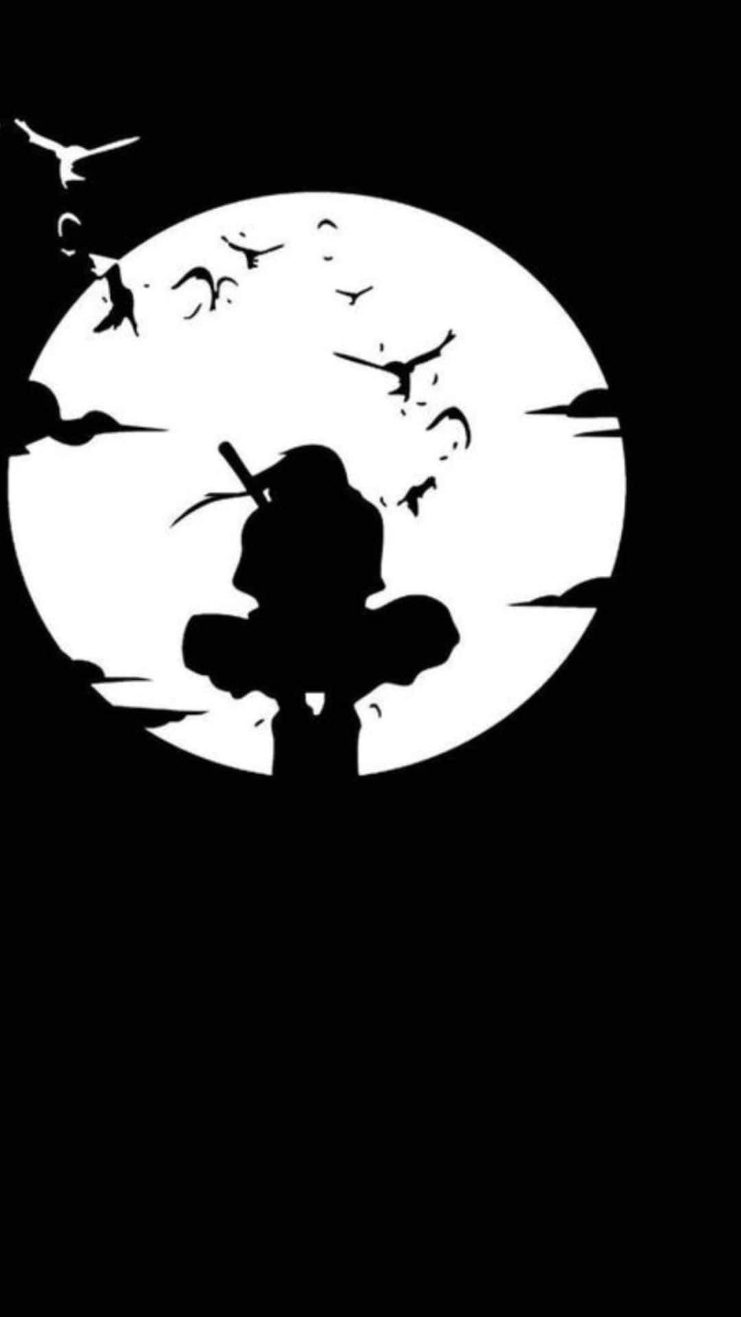 Itachi Naruto Alb și Negru Fundal
