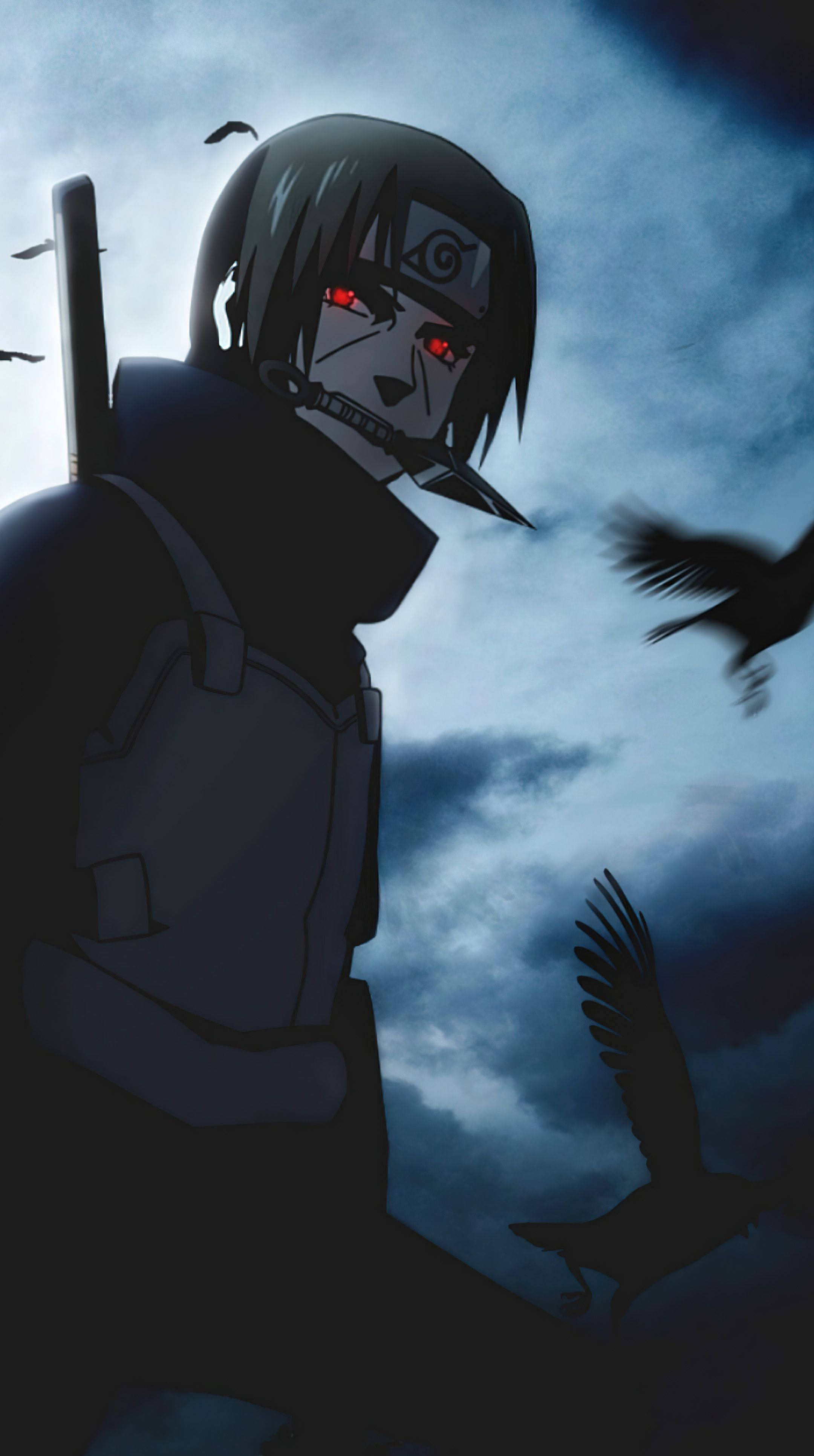Itachi Telefon Sharingan Ochi Negri Ciori Fundal