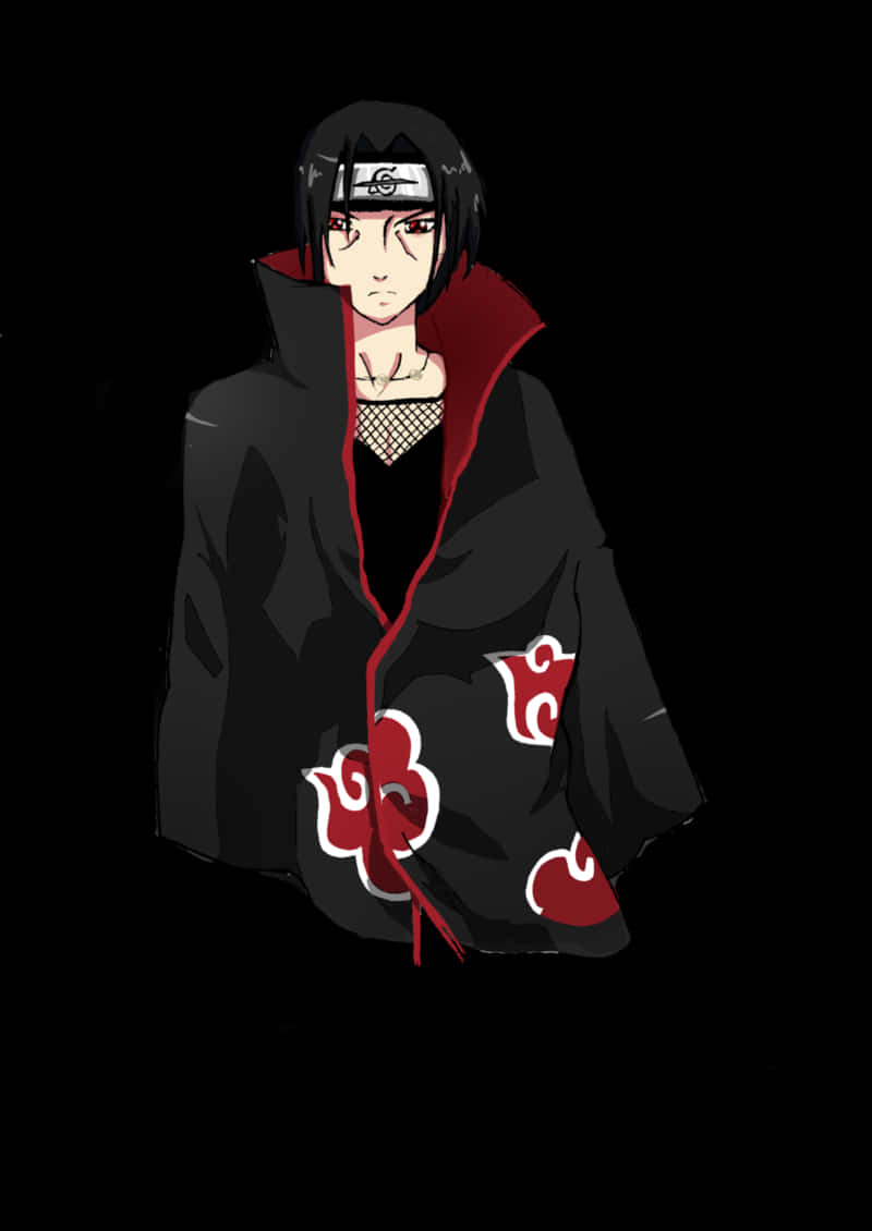 Itachi Uchiha în Mantia Akatsuki Fundal