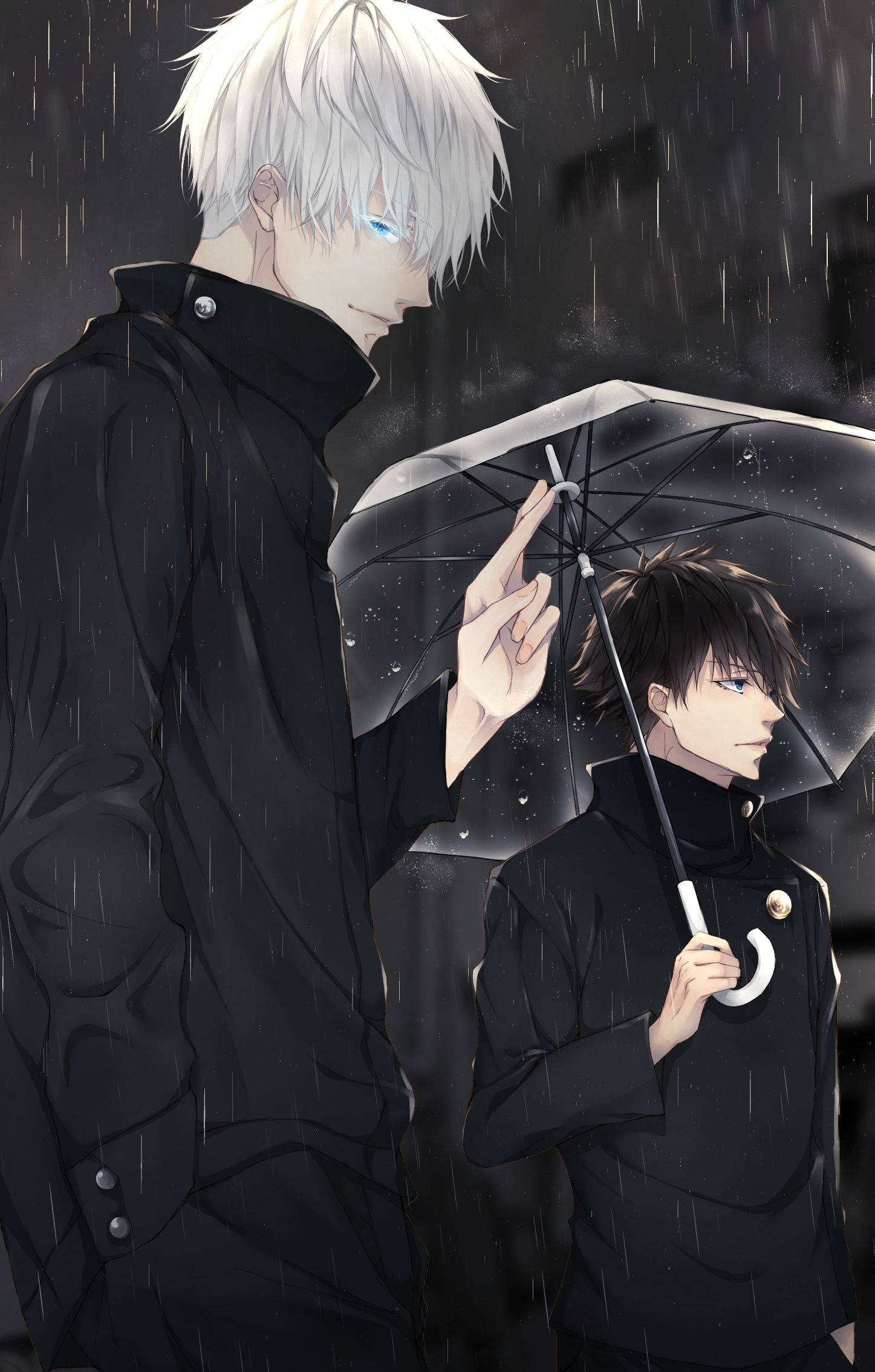 Itadori Yuji și Fushiguro Megumi din Jujutsu Kaisen se luptă Fundal