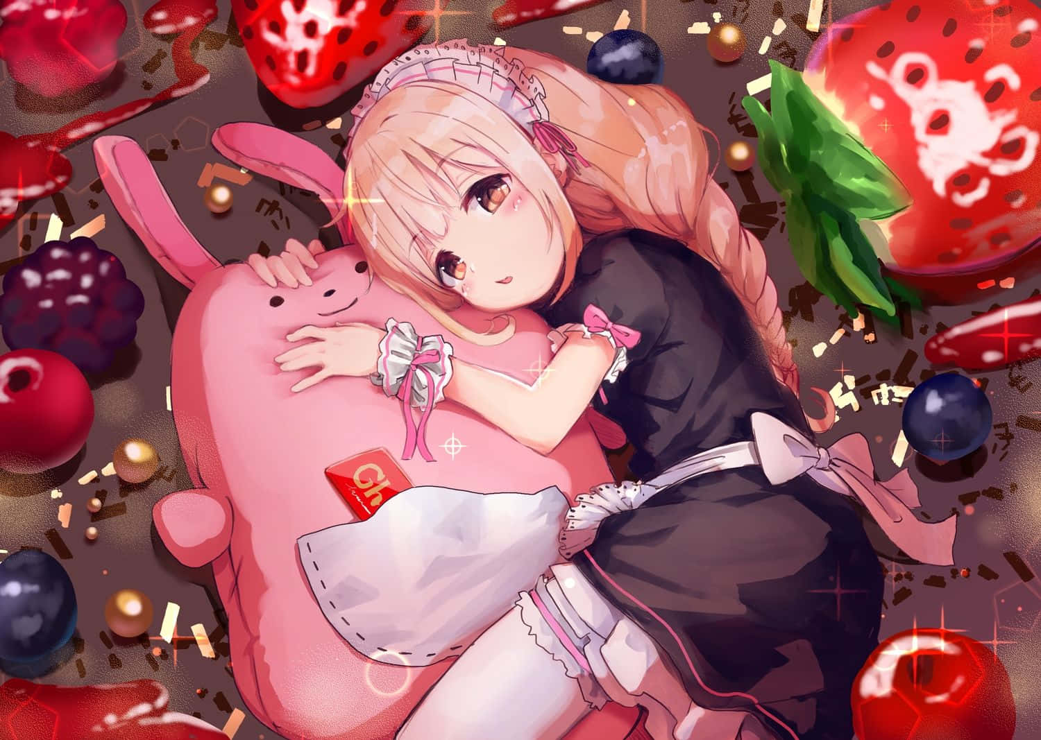 Iubește estetica anime roz! Fundal