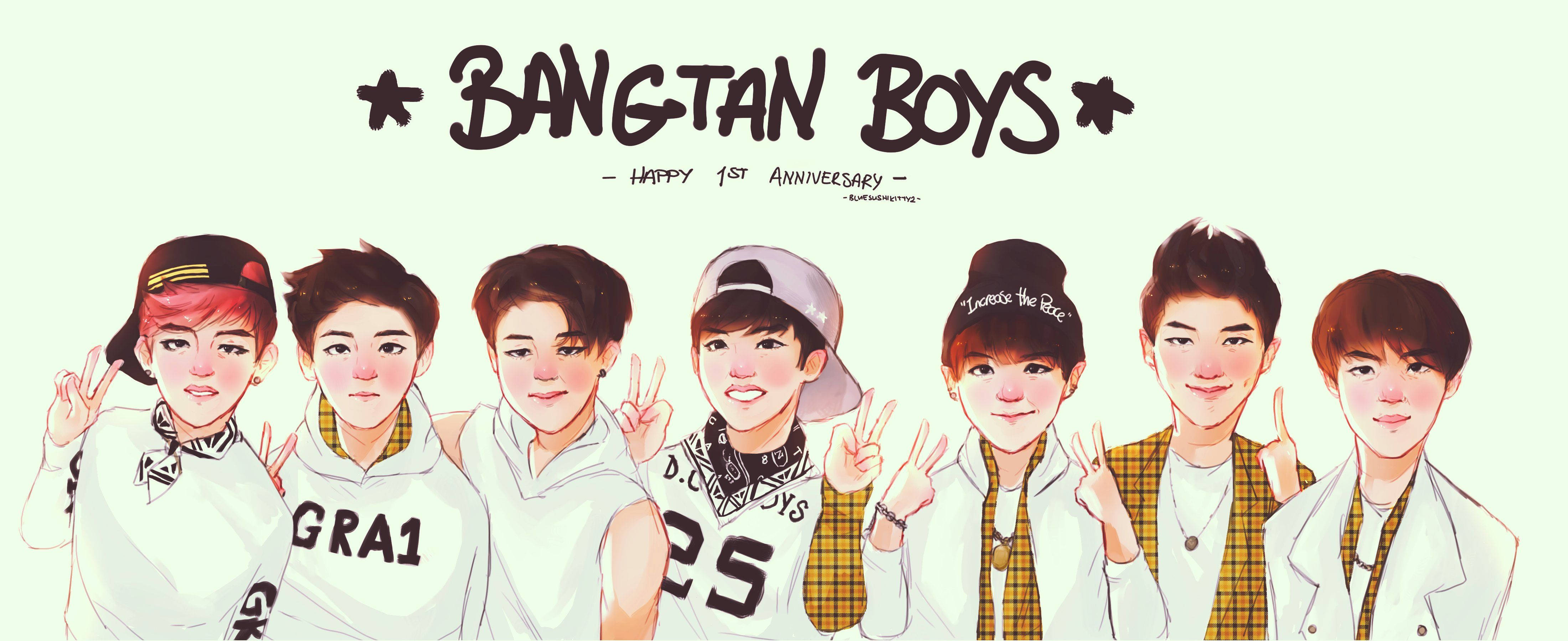 Iubita trupă K-Pop BTS Fundal