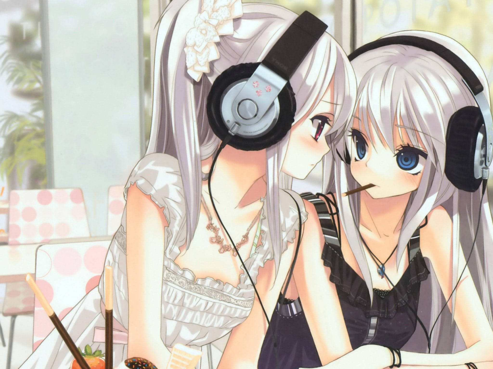 Iubitoare de muzică lesbiene anime Fundal