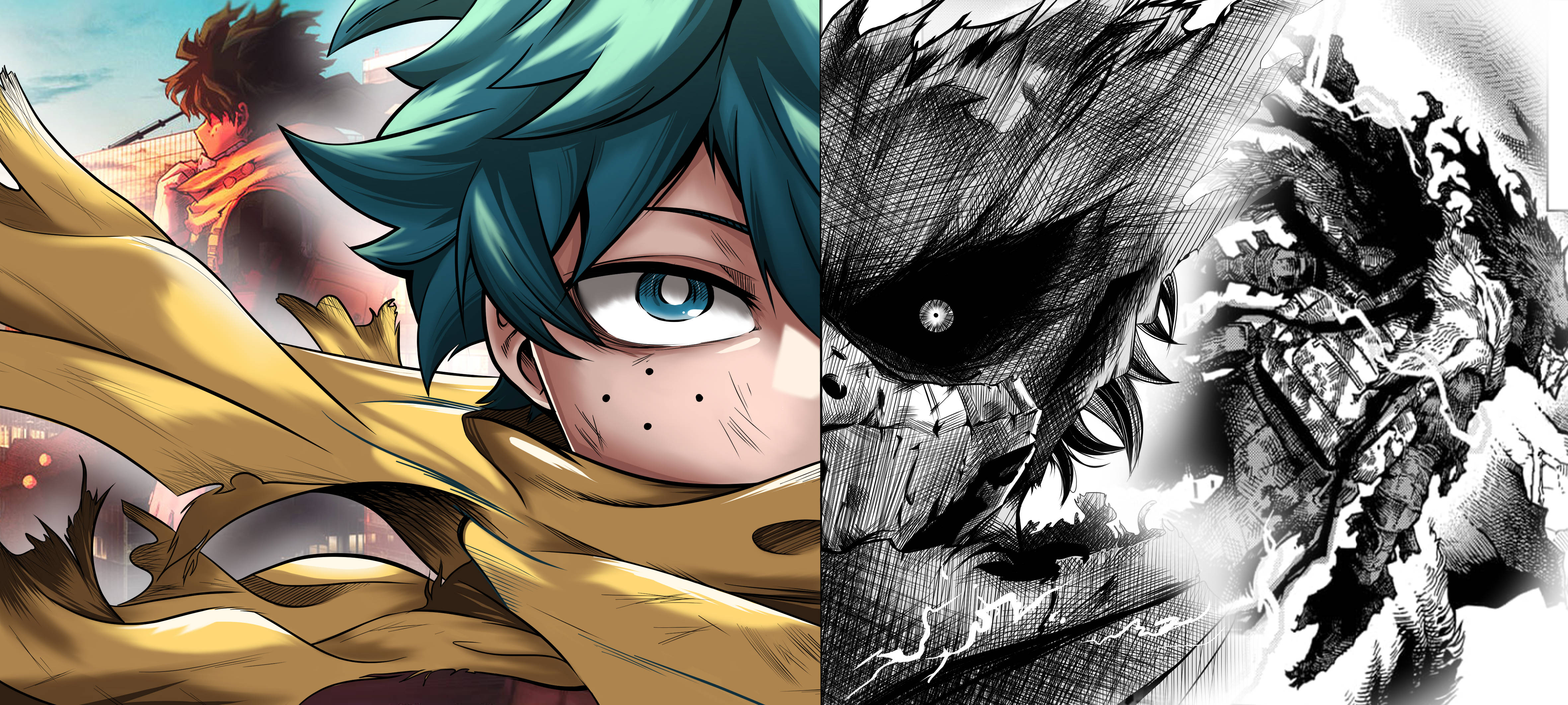 Izuku Midoriya despicat 4K Fundal