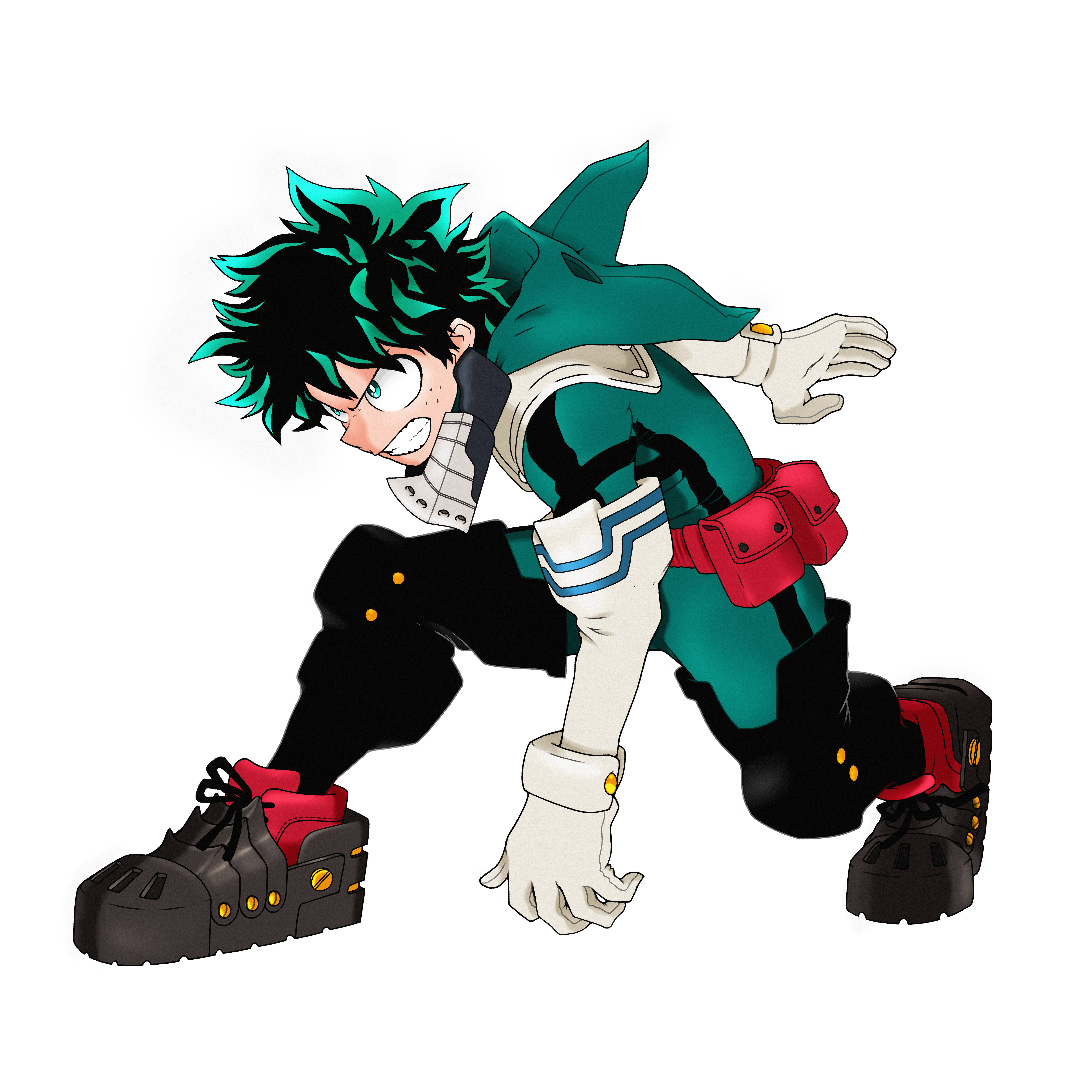 Izuku Midoriya ghemuit 4K Fundal