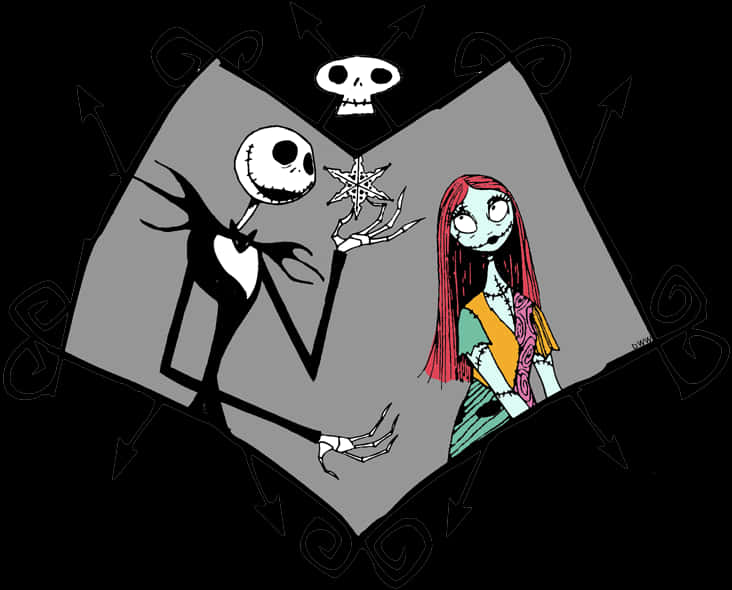 Jack și Sally Noaptea de Crăciun Artă Fundal