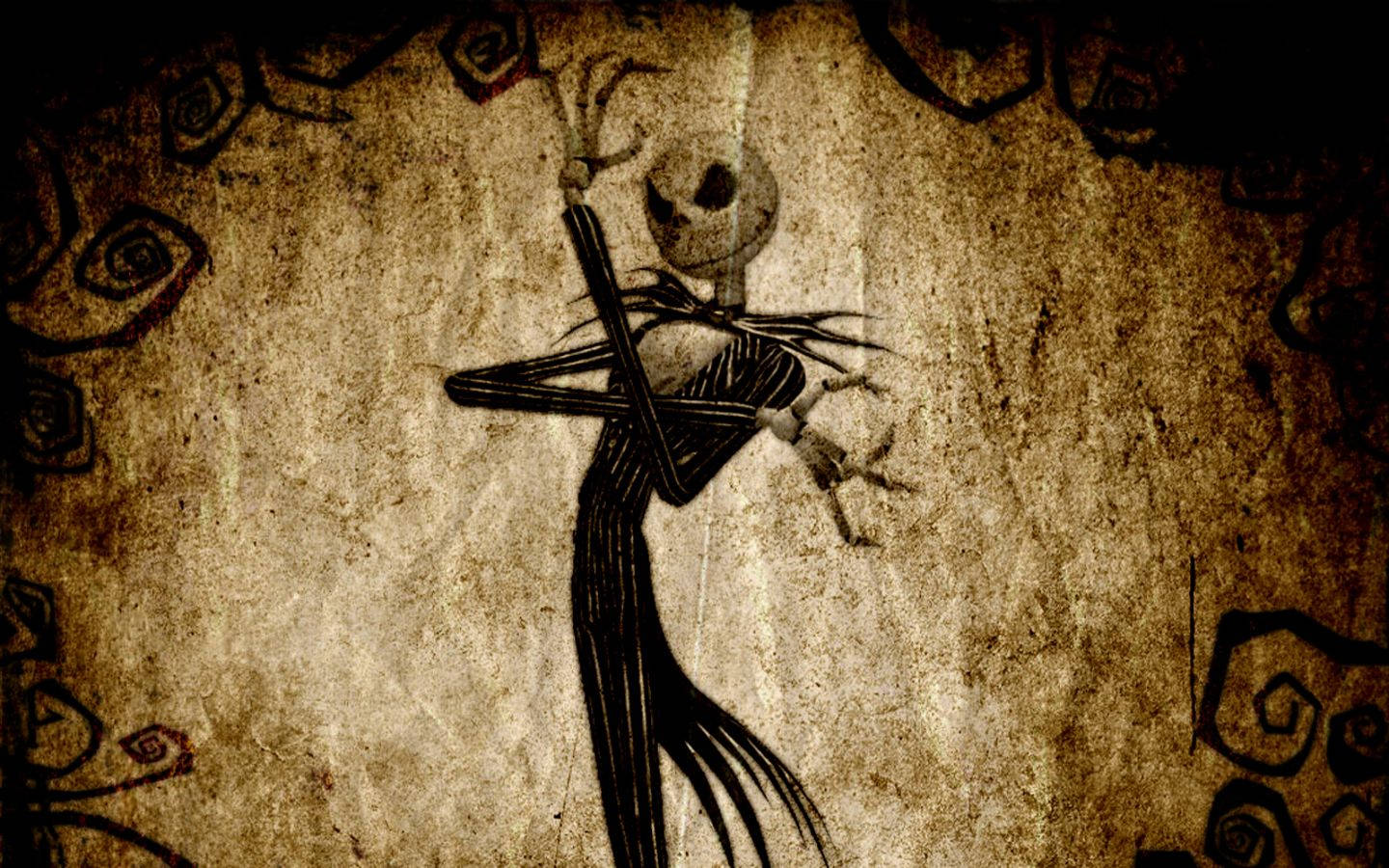 Jack Skellington Halloween Stil Grunge Fundal