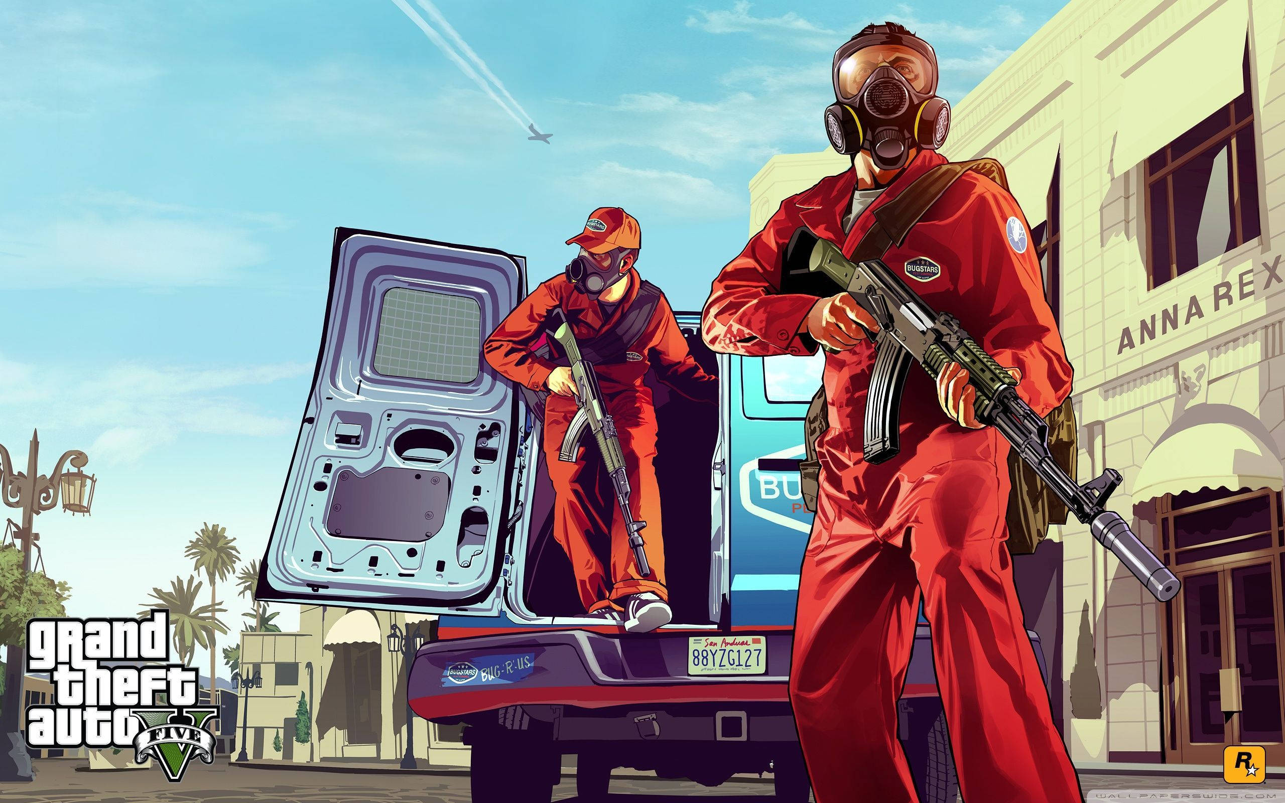 Jaf la bancă GTA 5 1080p Fundal