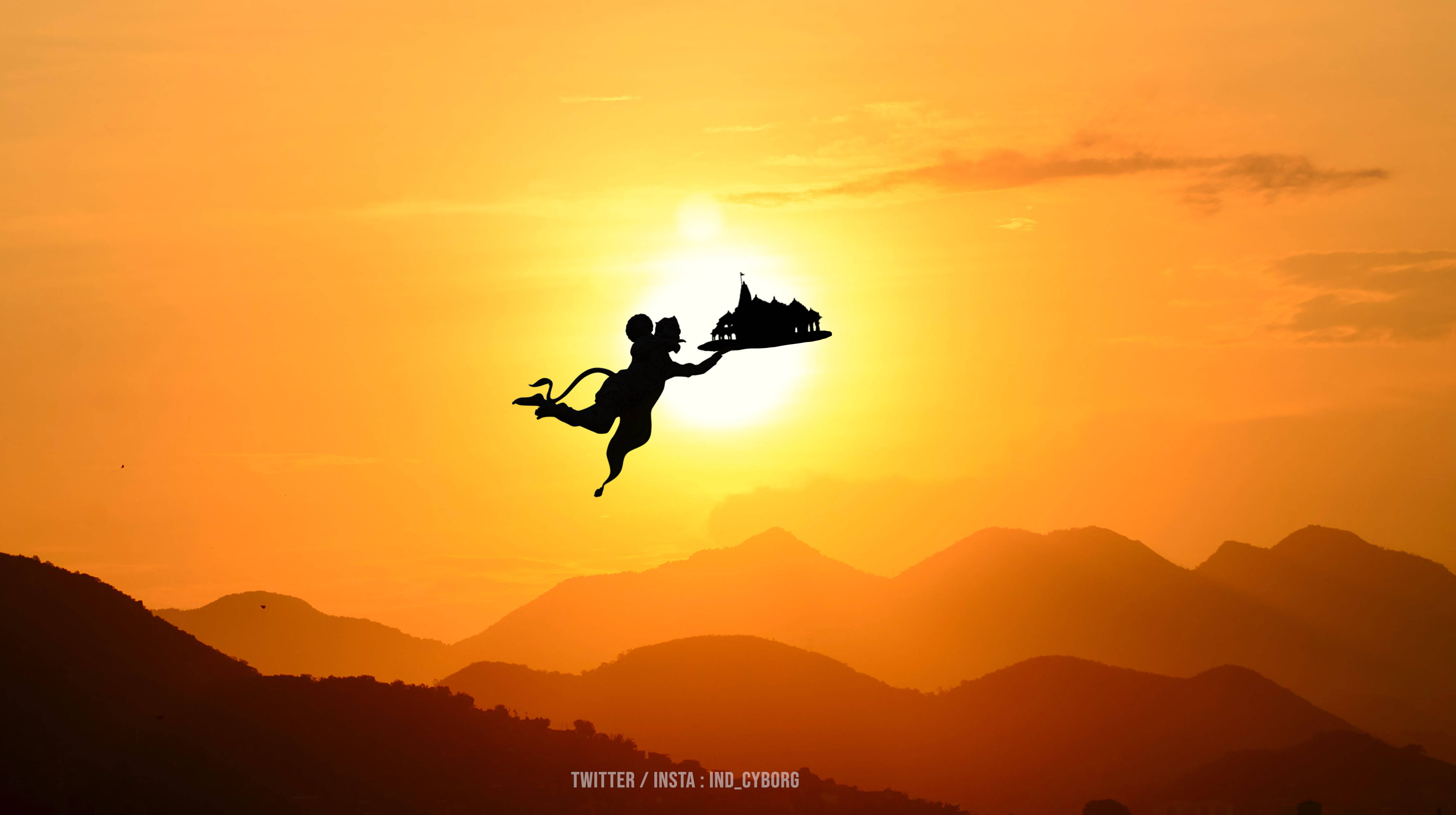 Jai Shree Ram HD Zburând Fundal