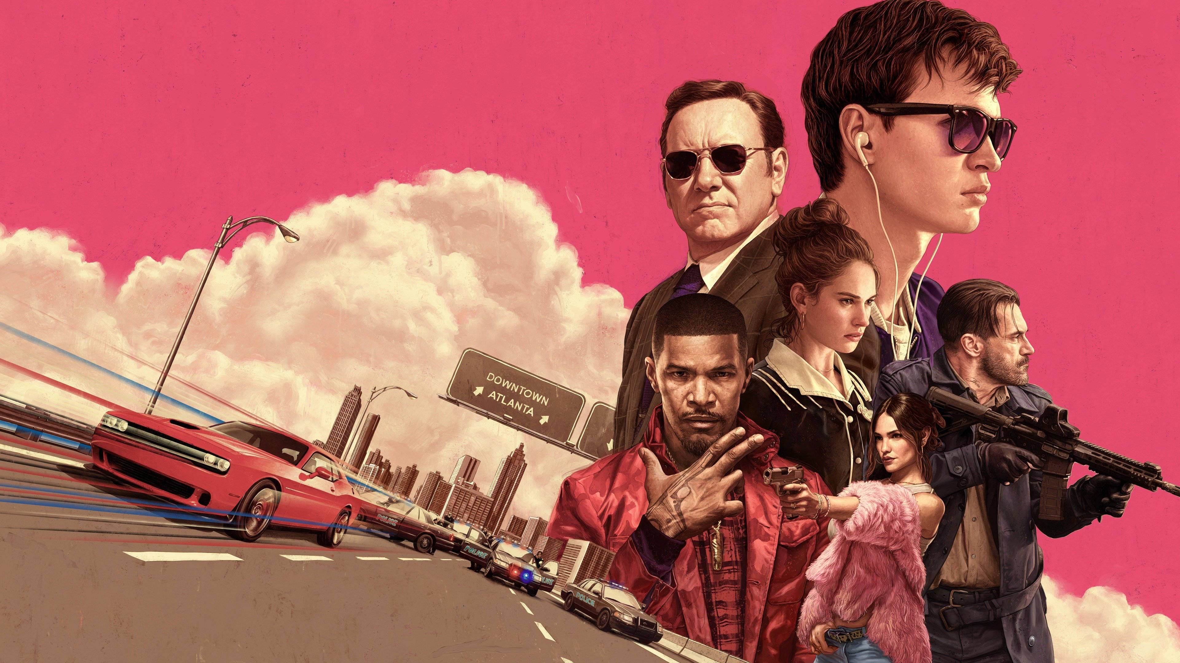 Jamie Foxx în Baby Driver Fundal