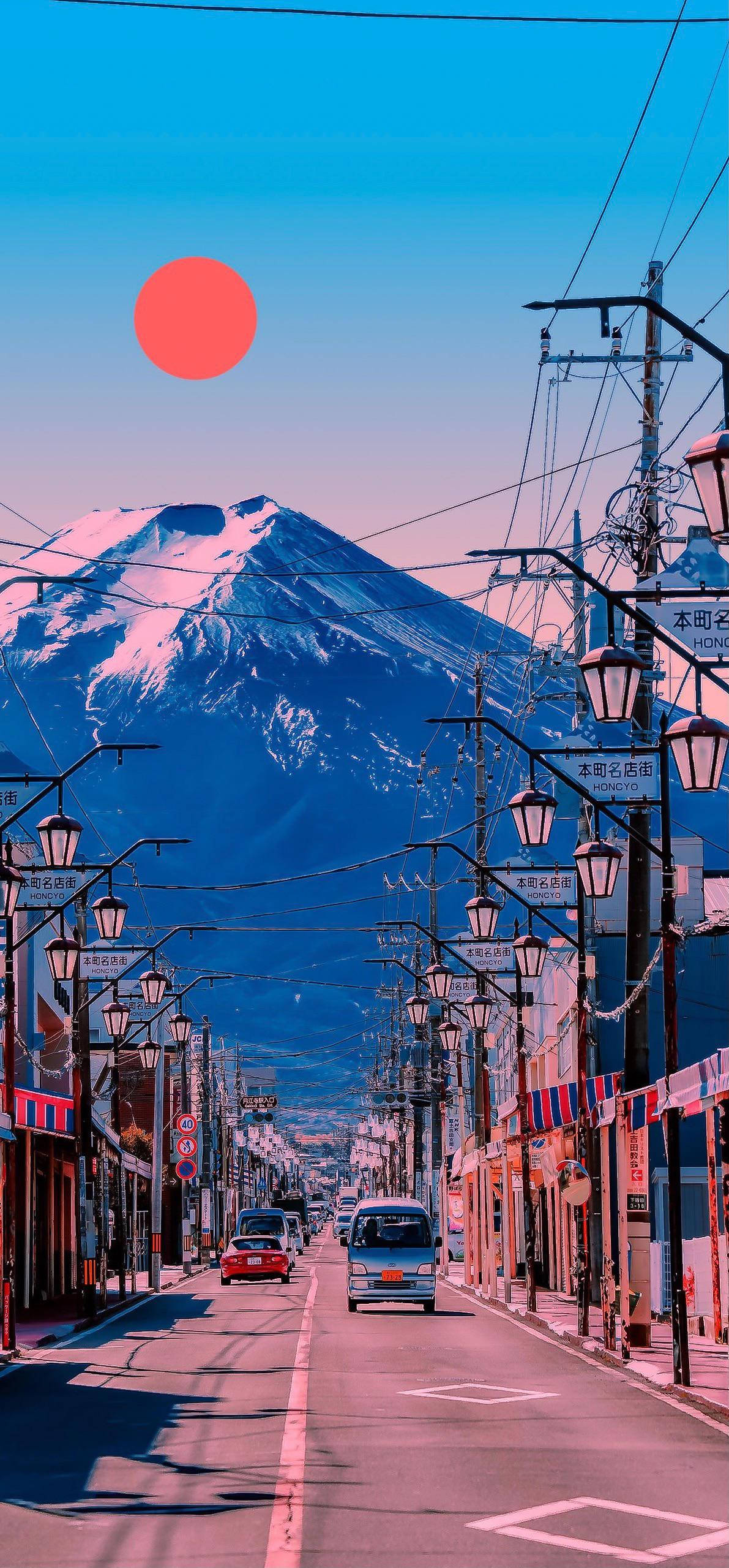 Japonia Mt. Fuji Vibrații Fundal