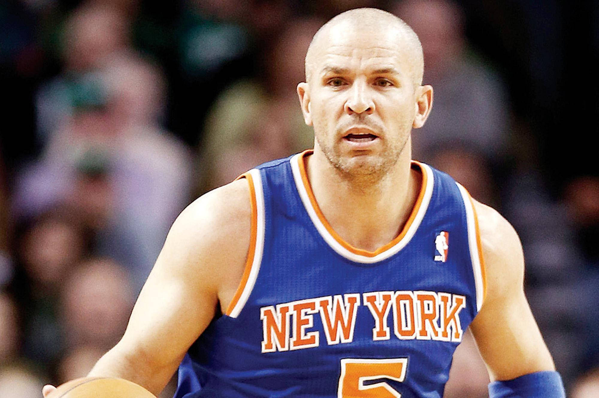 Jason Kidd, jucător NBA, cu o expresie șocată Fundal