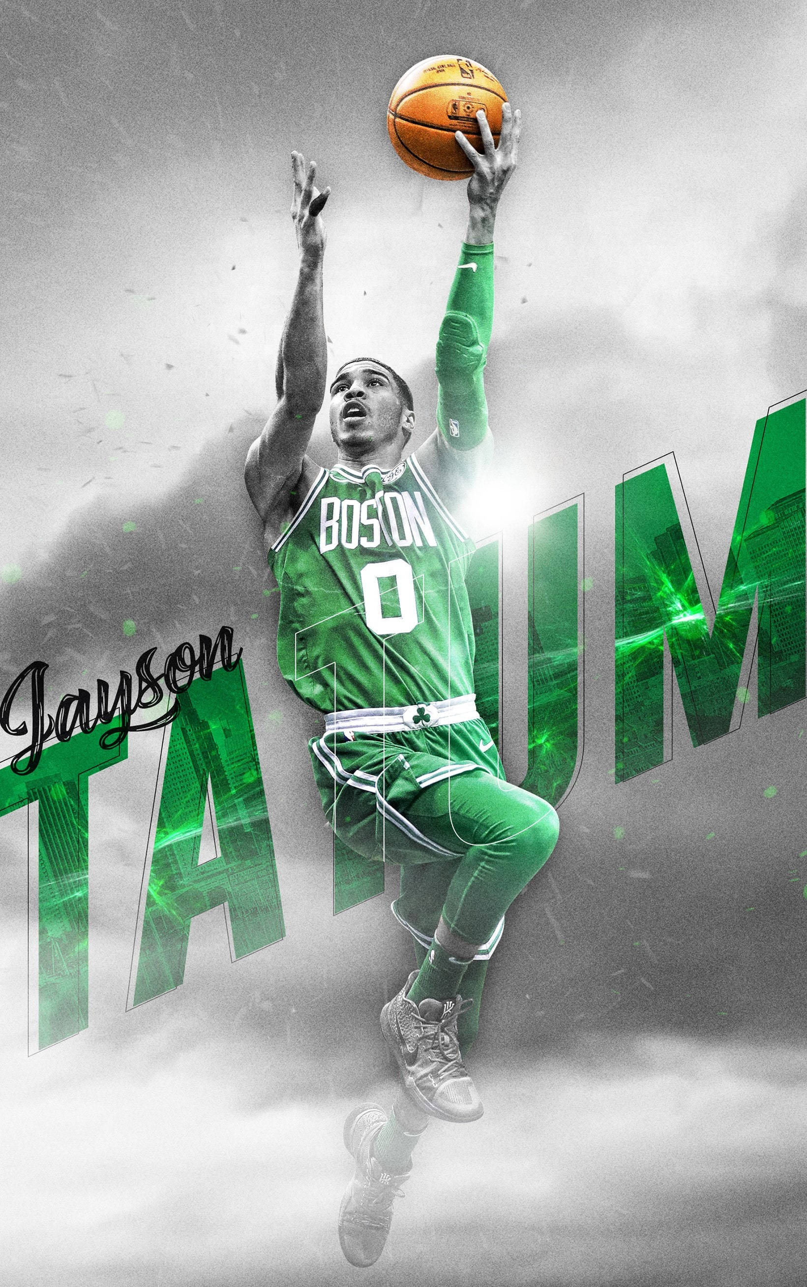 Jayson Tatum – Jersey Boston Stilizat Fundal