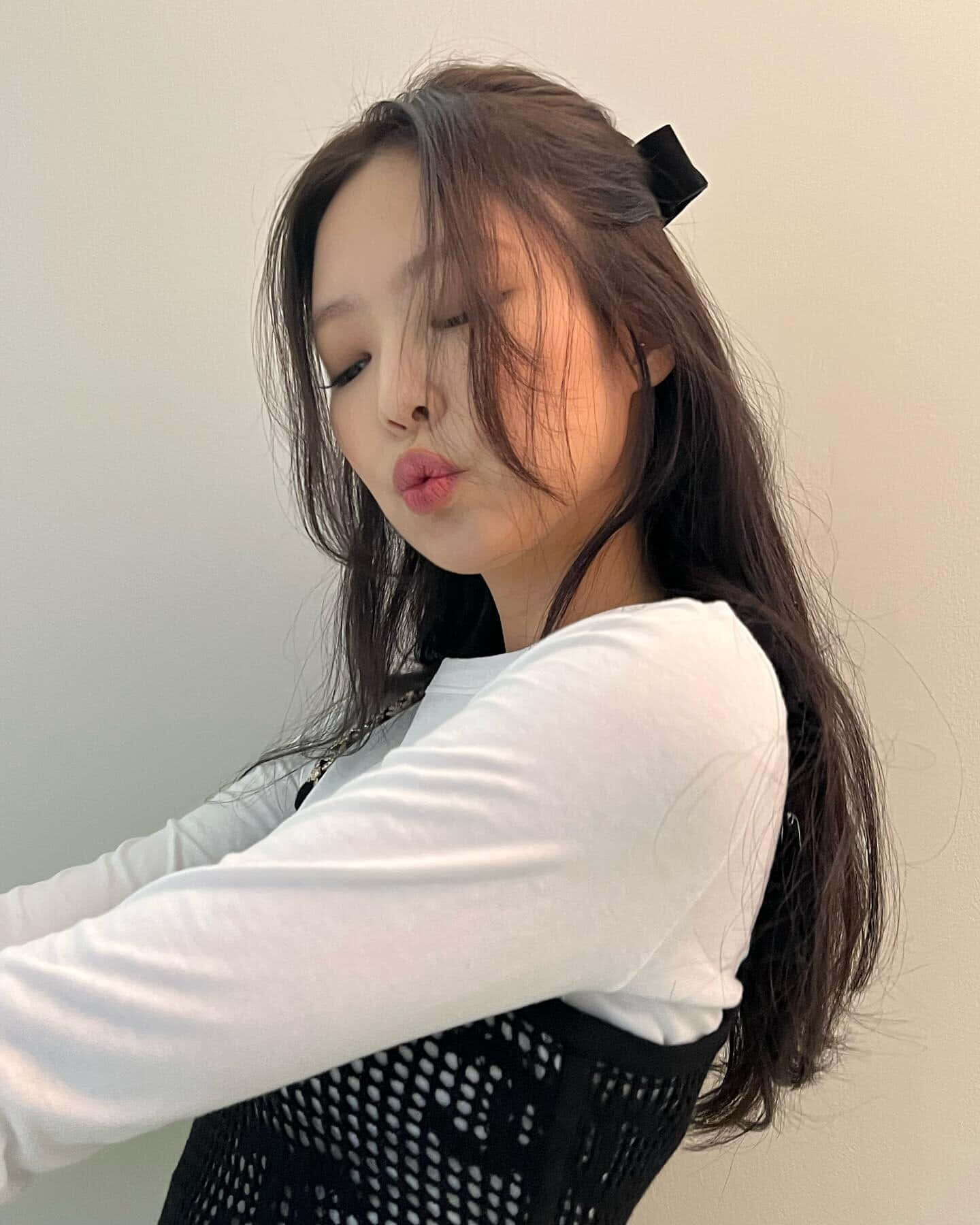 Jennie Blackpink față pupic Fundal