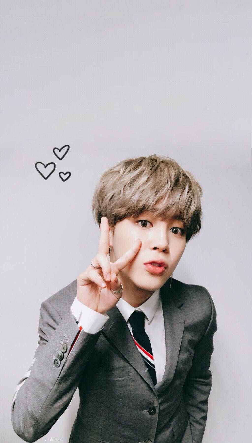 Jimin BTS Drăguț în Uniformă Fundal