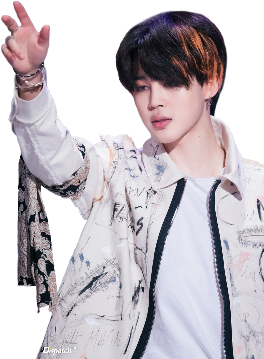 Jimin cu semnul păcii Fundal