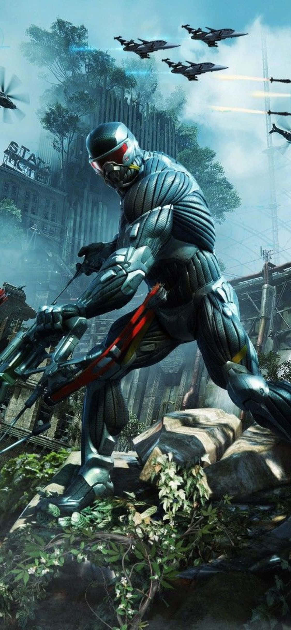 Joacă Crysis 3 pe cel mai recent iPhone X Fundal