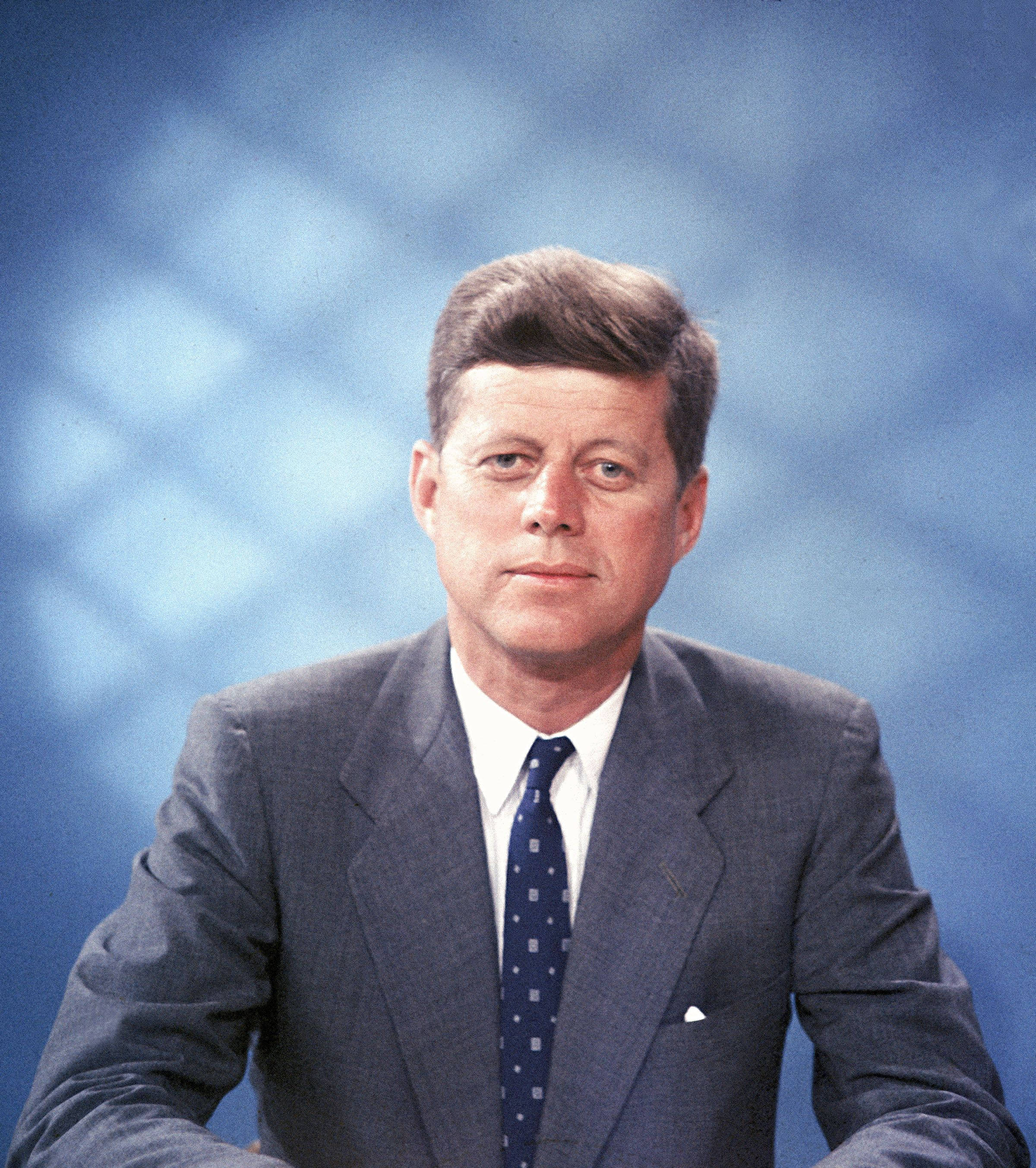 John F. Kennedy Fundal Albastru Fundal