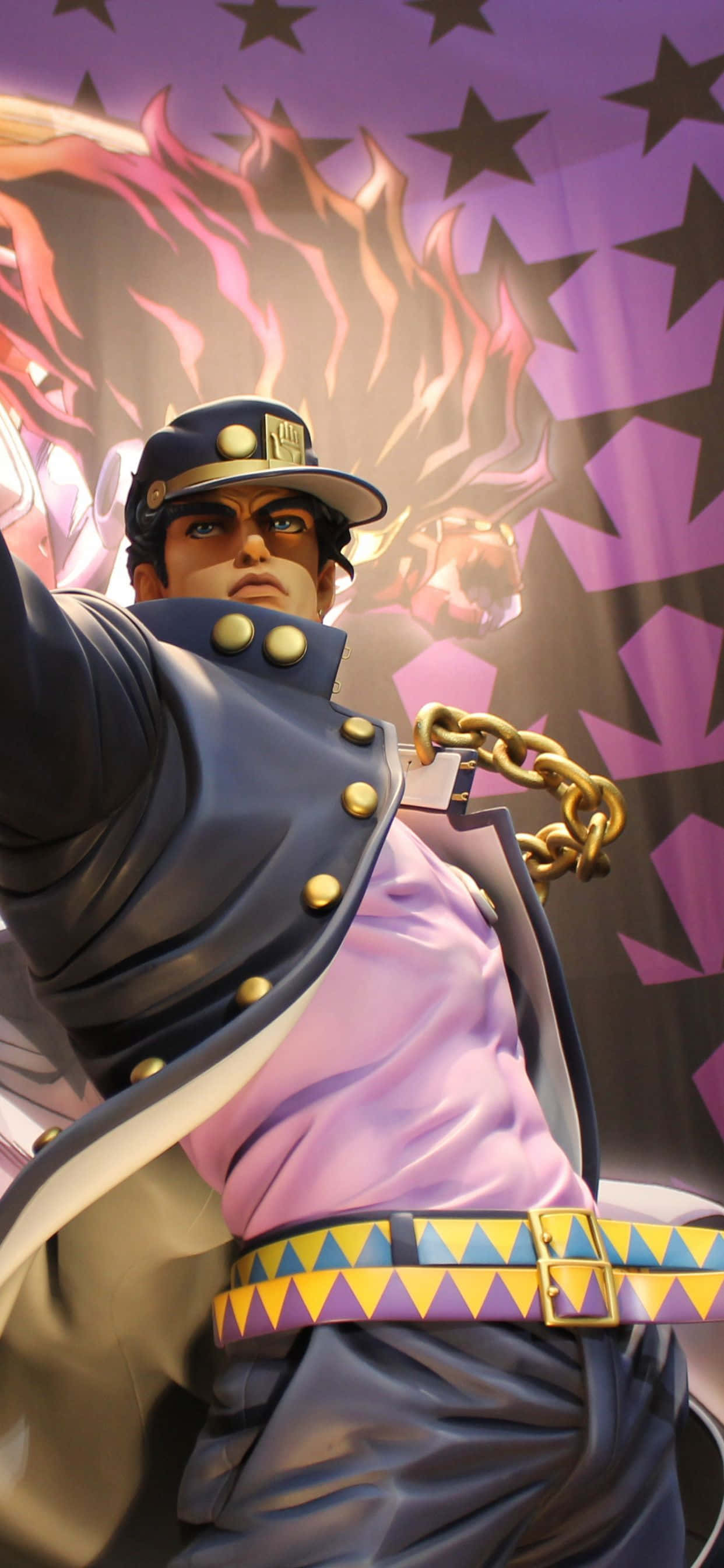 Jojo's Bizarre Adventure iPhone Jotaro Statuie Fundal