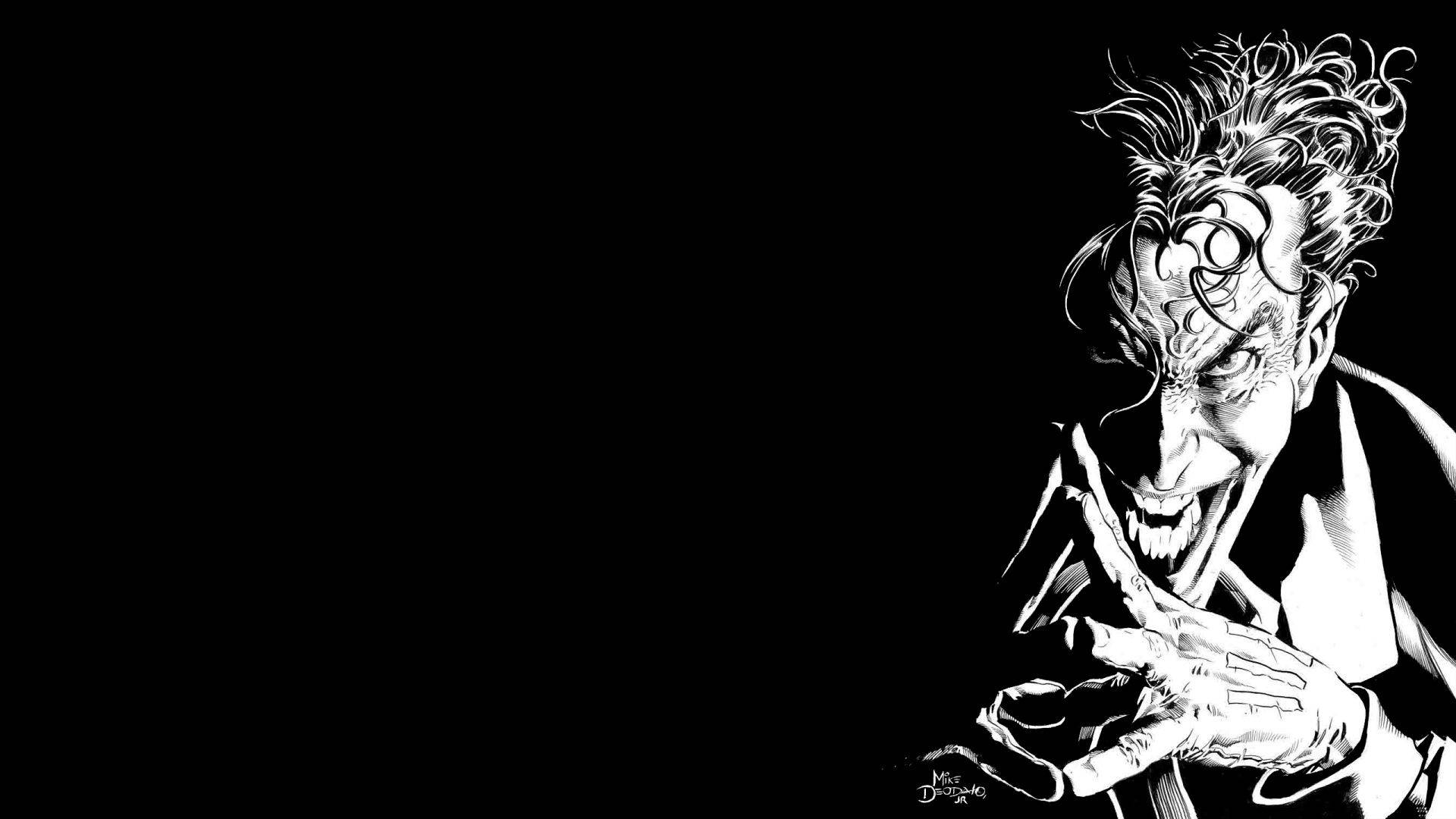 Tapet Joker alb-negru — Joker Fundal