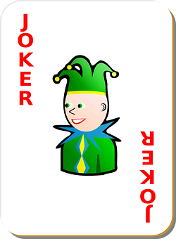 Joker de cărți de joc în stil desen animat Fundal