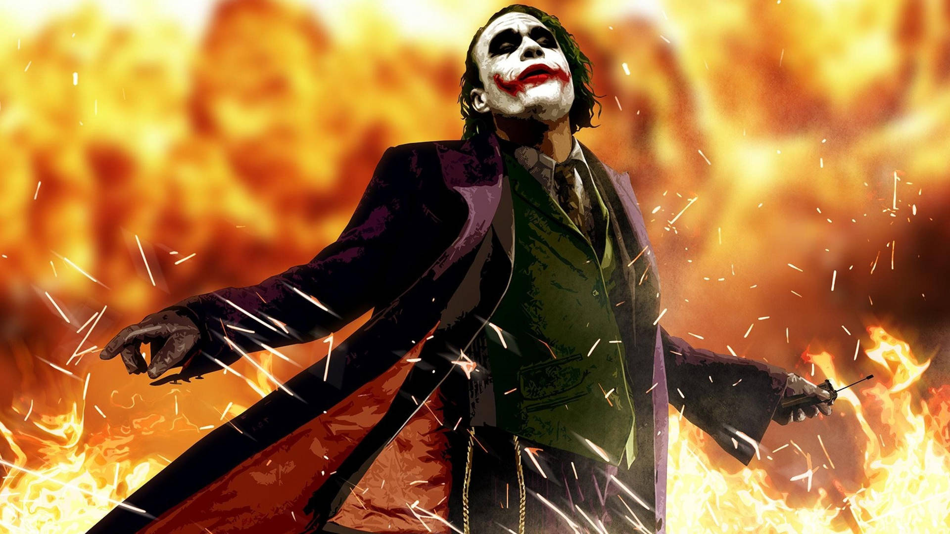 Joker în flăcări fundal — Joker Fundal