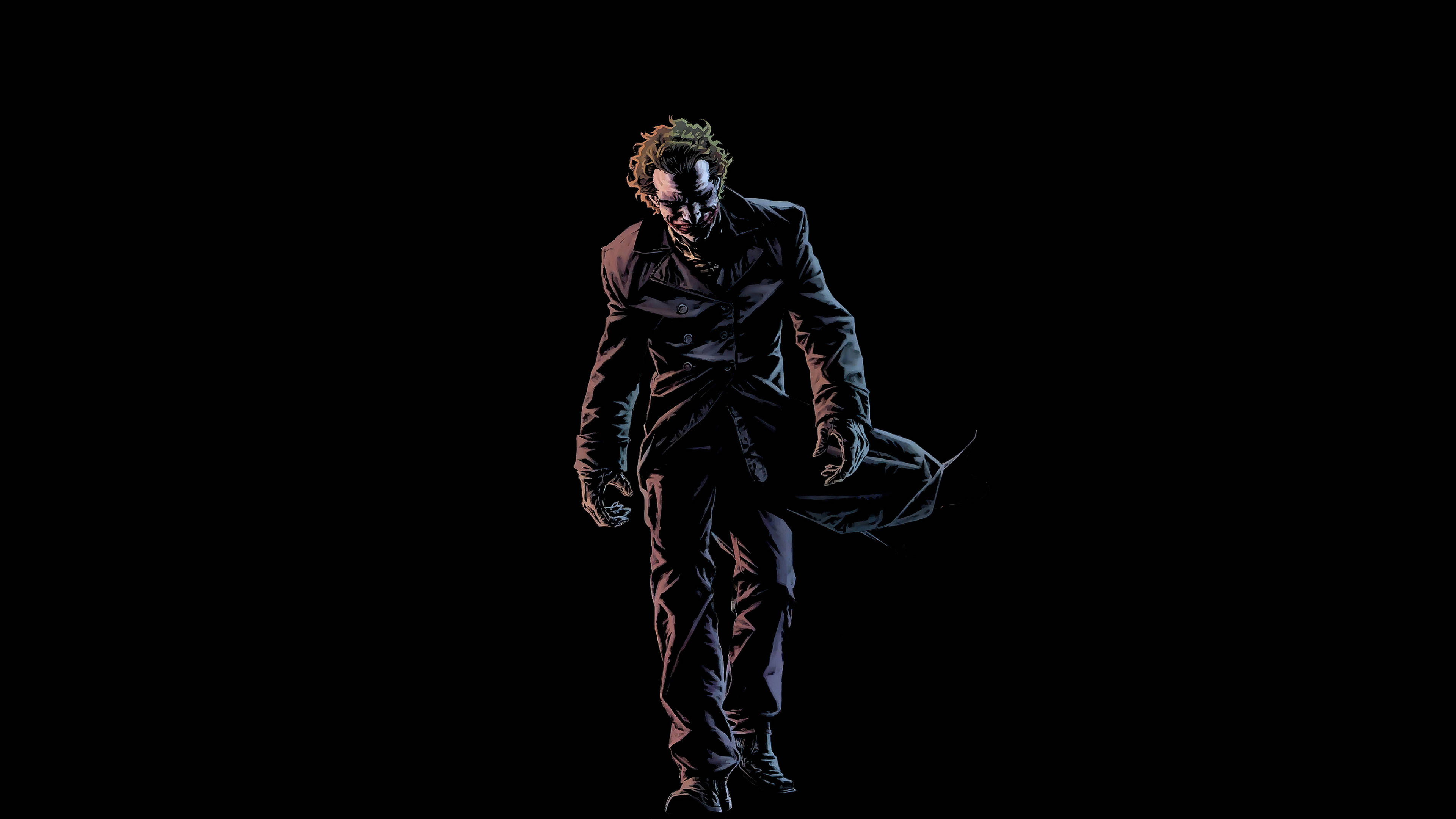 Joker mergând în Ultra HD negru Fundal