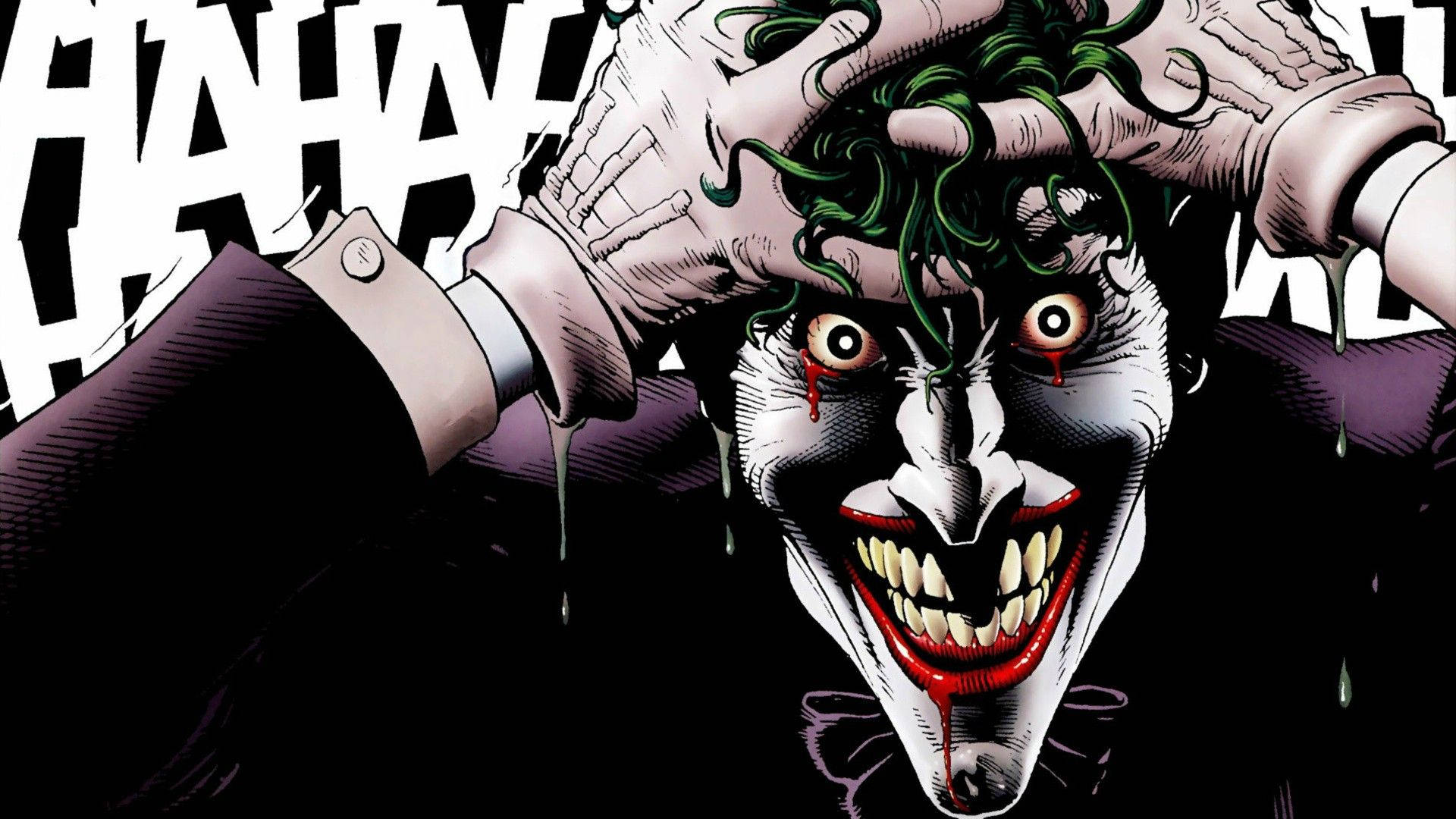 Joker nebun cu fața sângerândă Fundal