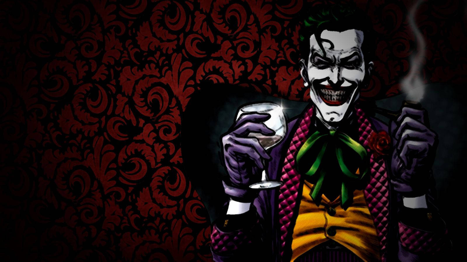 Joker Roșu Bând Vin Fundal