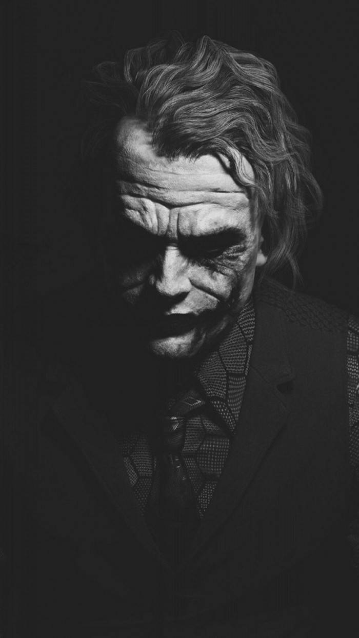 Joker Trist în Alb și Negru Fundal