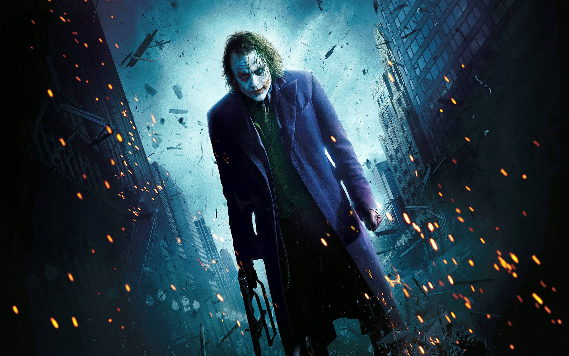 Fundal Jokerul arde Gotham — Joker Fundal