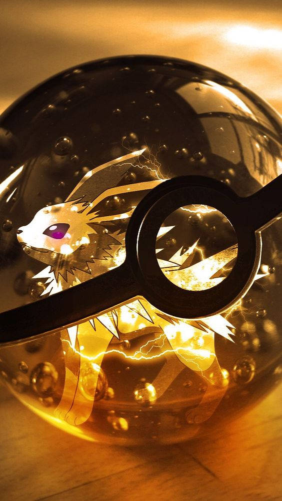 Jolteon în Pokeball Fundal