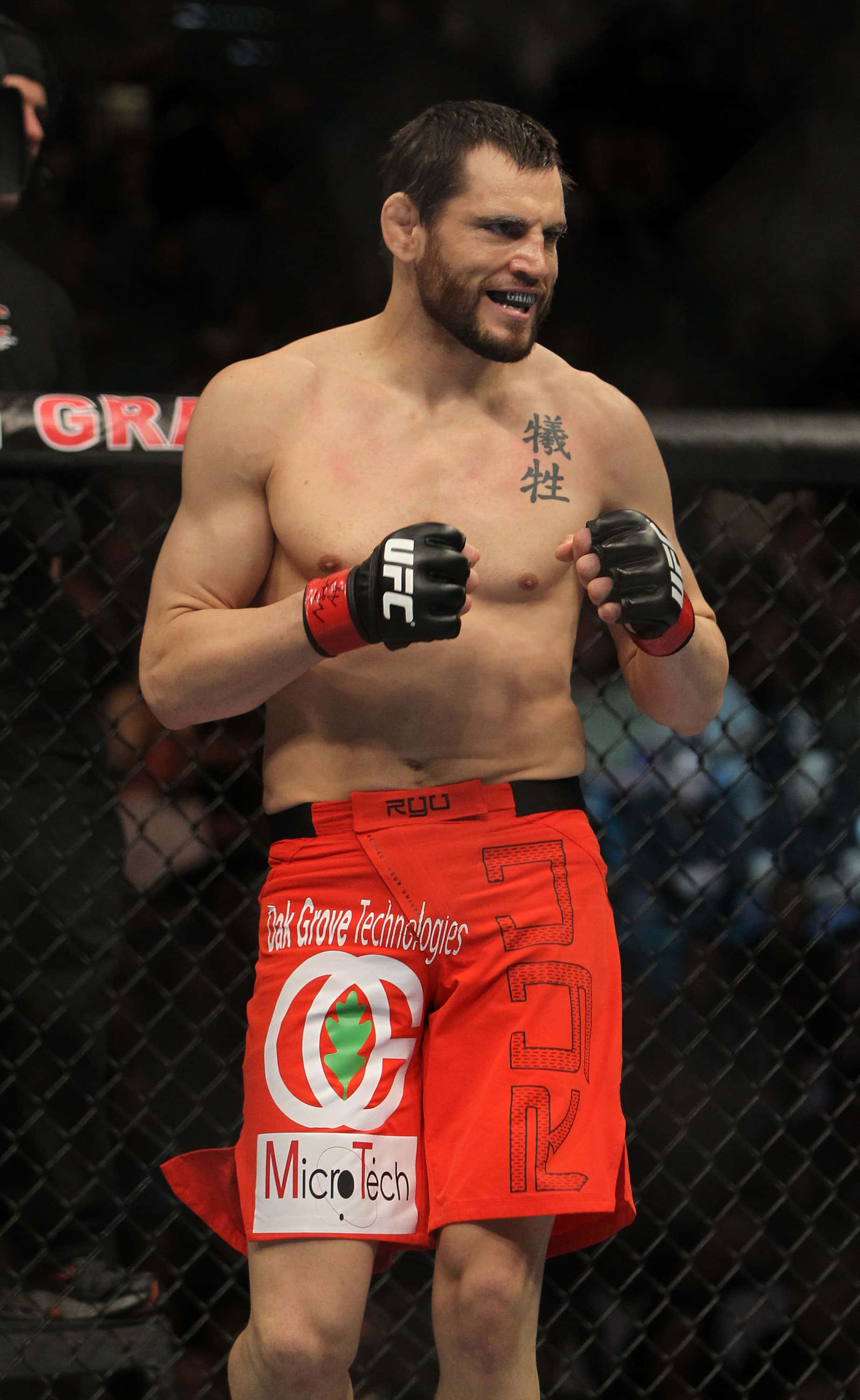 Jon Fitch în Octagon UFC 141 Fundal