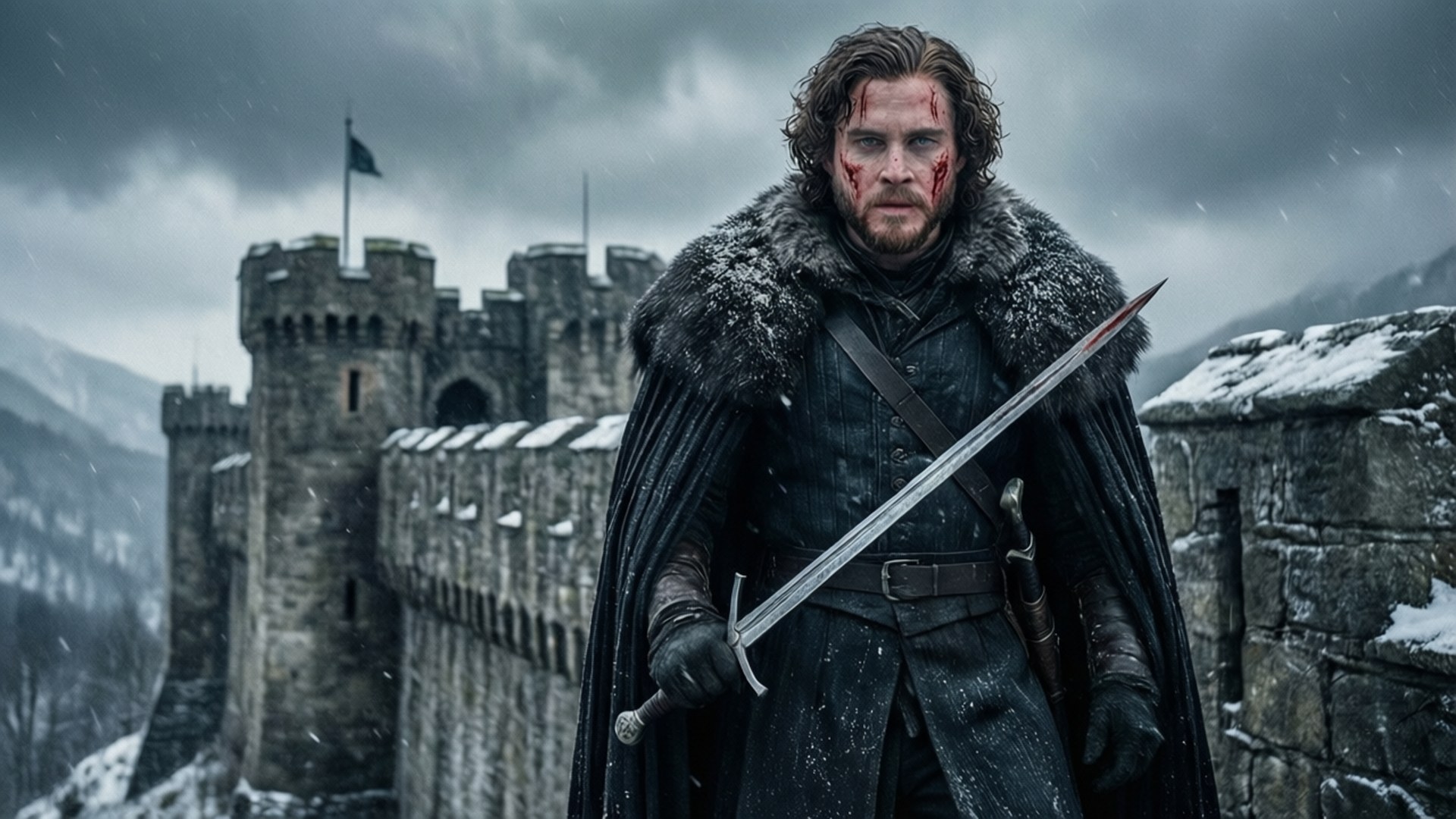Jon Snow pe Ziduri Fundal
