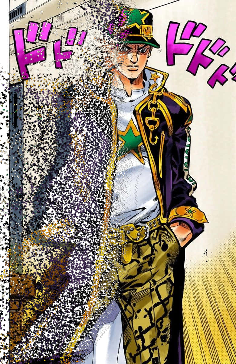 Jotaro Kujo Poză Elegantă Fundal