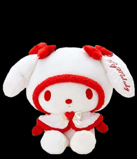 Jucărie de pluș My Melody roșu și alb Fundal