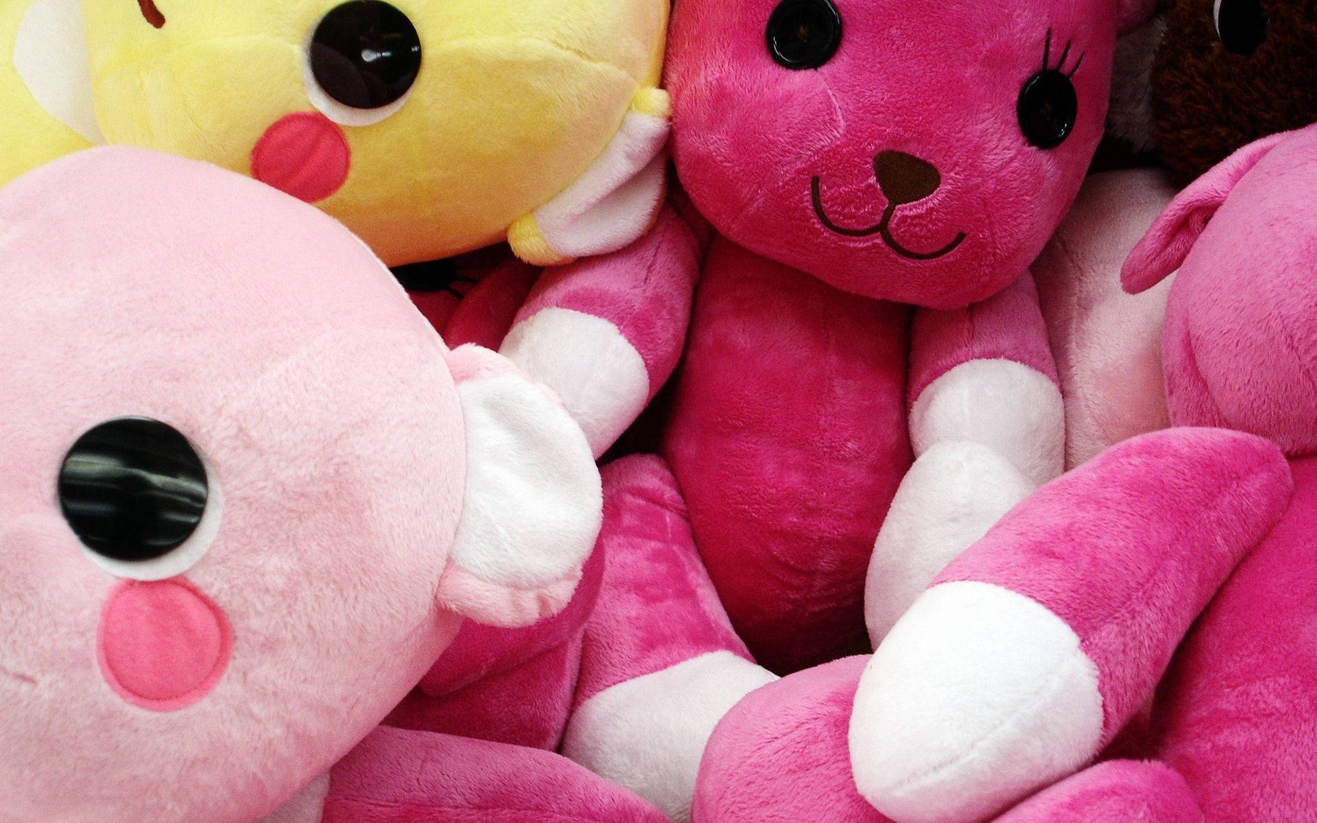 Jucării de plush drăguțe de iubire Fundal