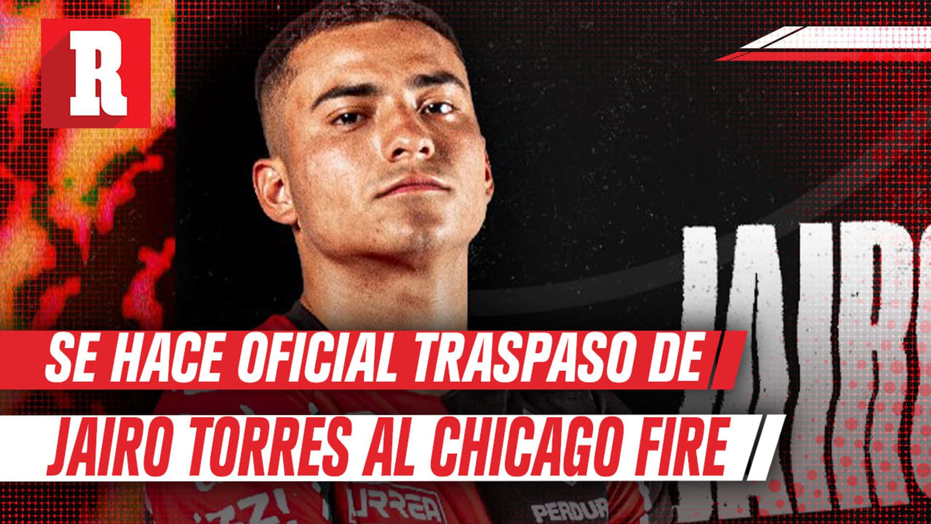 Jucătorul mexican de fotbal Jairo Torres afiș Chicago Fire Fundal