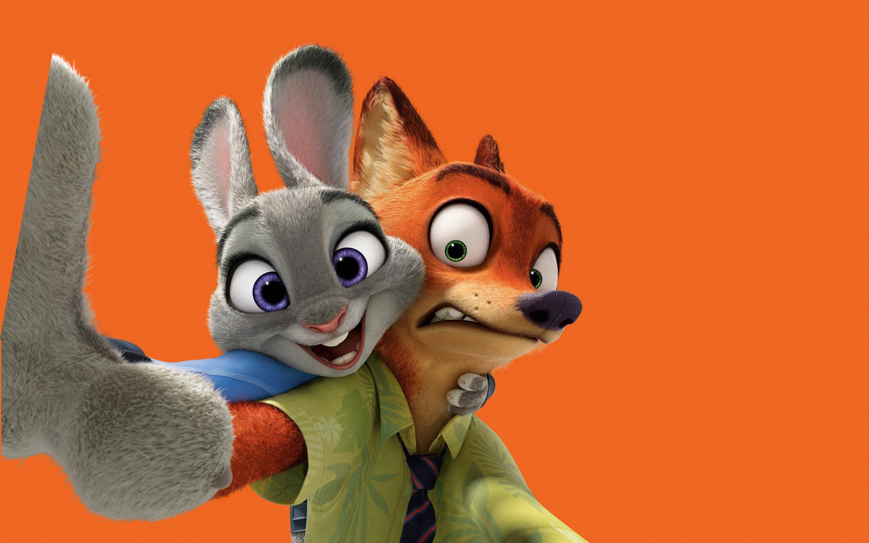 Judy și Nick Zootopia 4K Desen Fundal