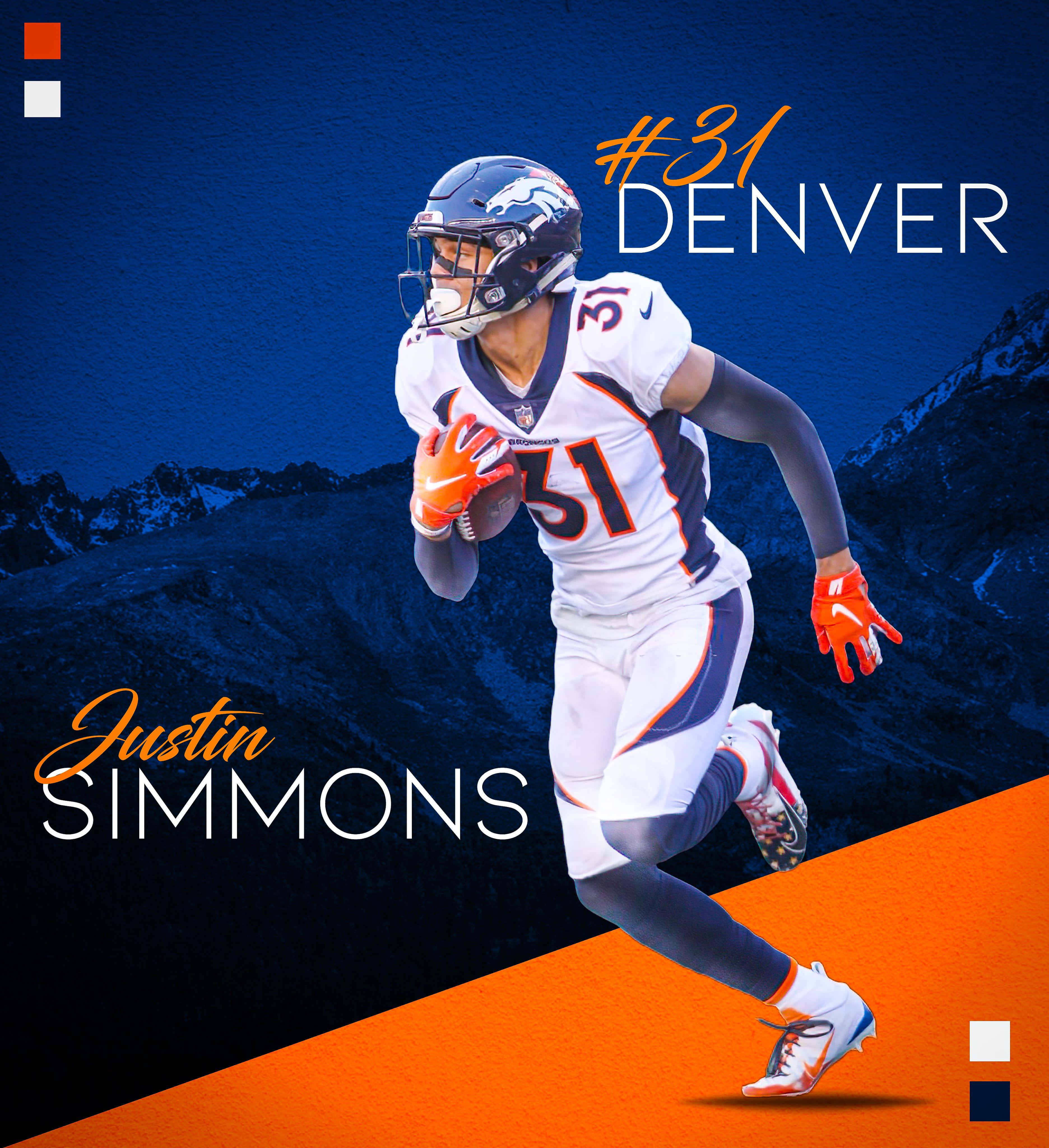 Justin Simmons pentru Denver Fundal