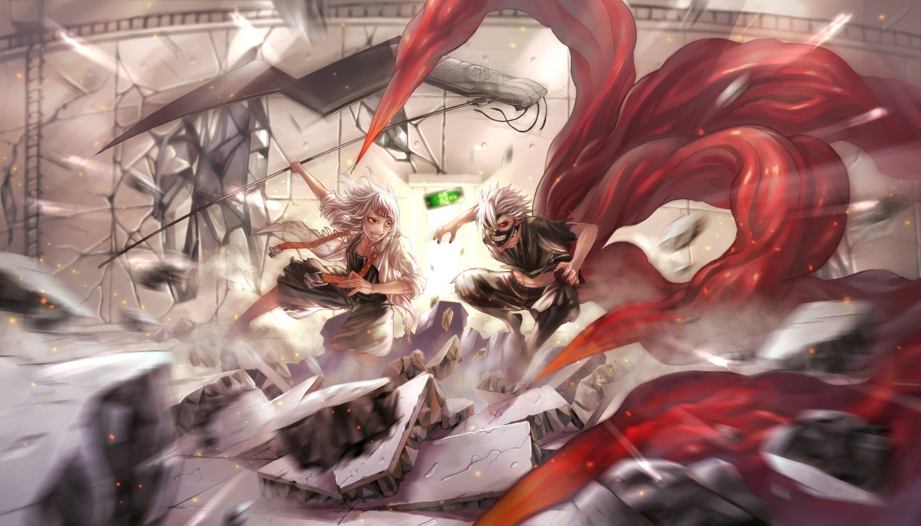 Juuzou Tokyo Ghoul la Începutul unei Noi Lupte Fundal