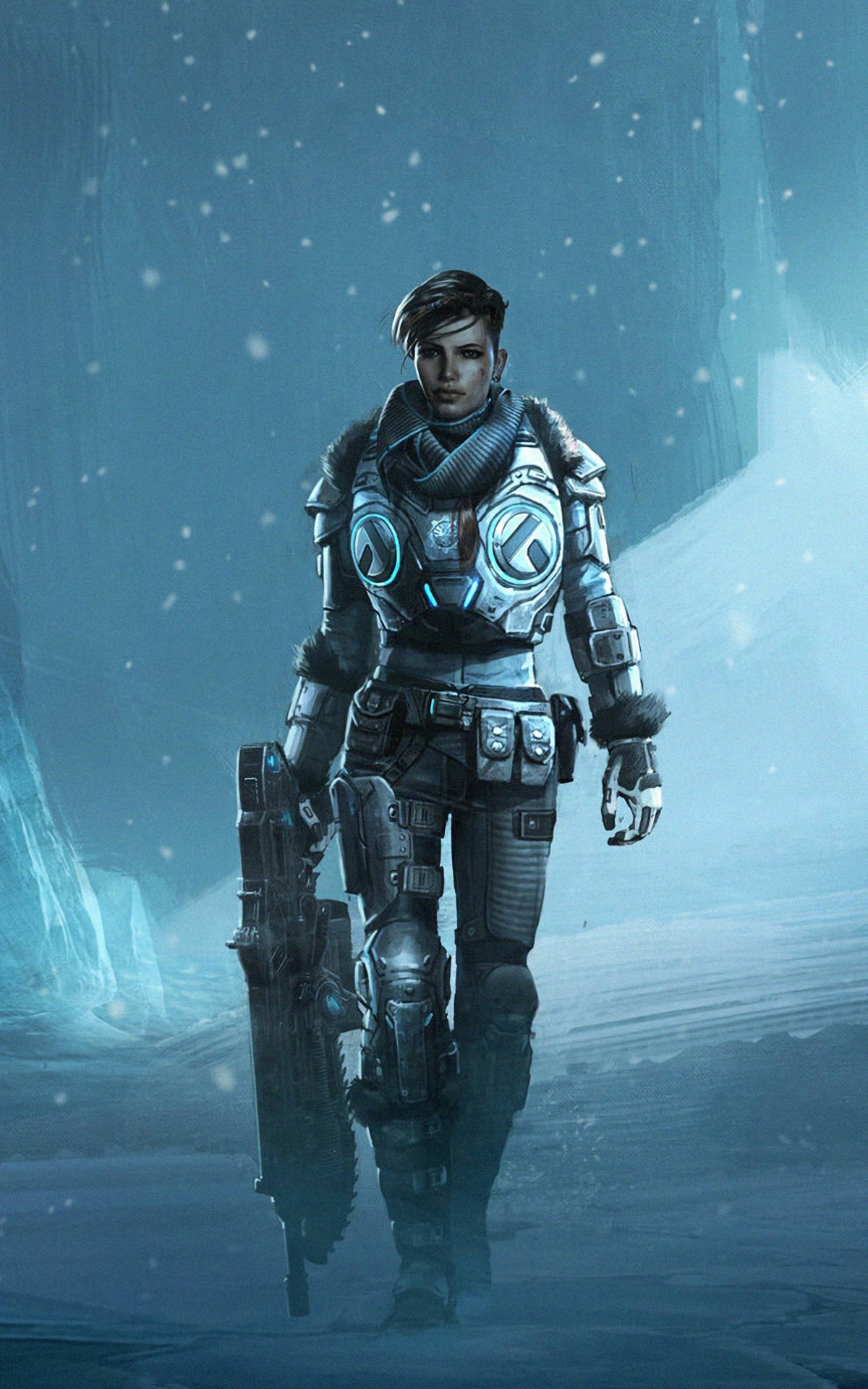 Kait Diaz Walking Gears 5 Telefon Fundal