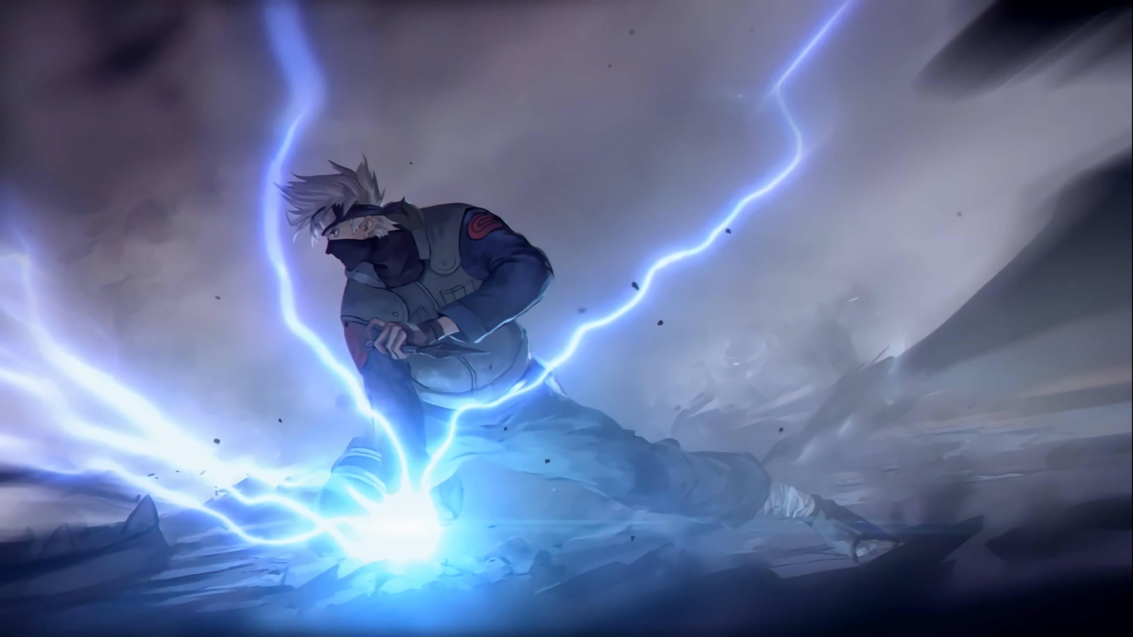 Kakashi 4K Tehnica Tăierea Fulgerului Fundal