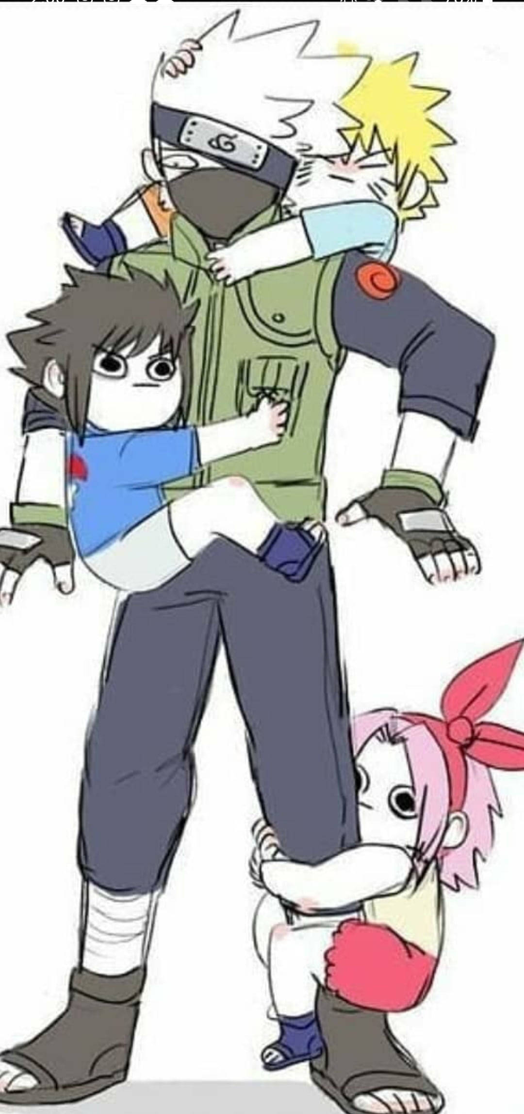Kakashi Echipa 7 Naruto iPhone Fundal